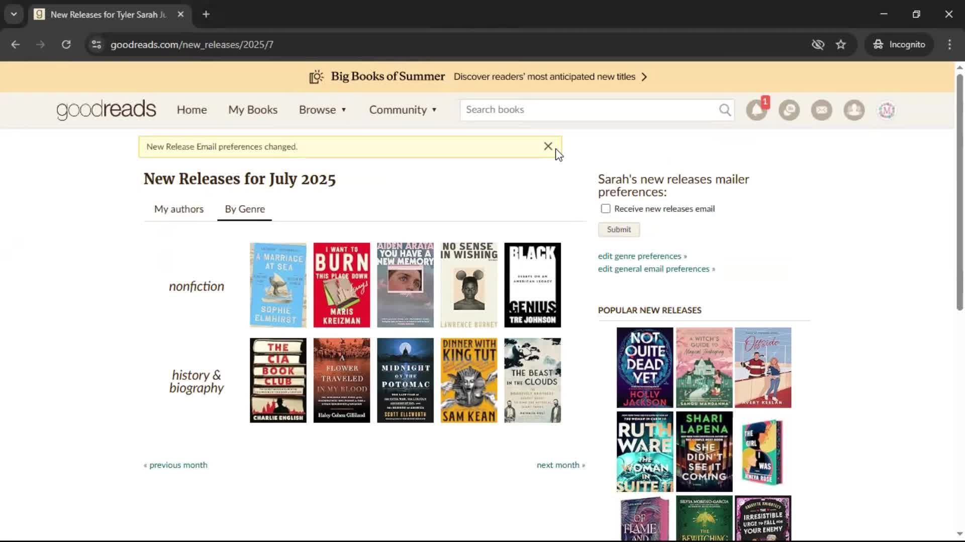 General browsing screenshot