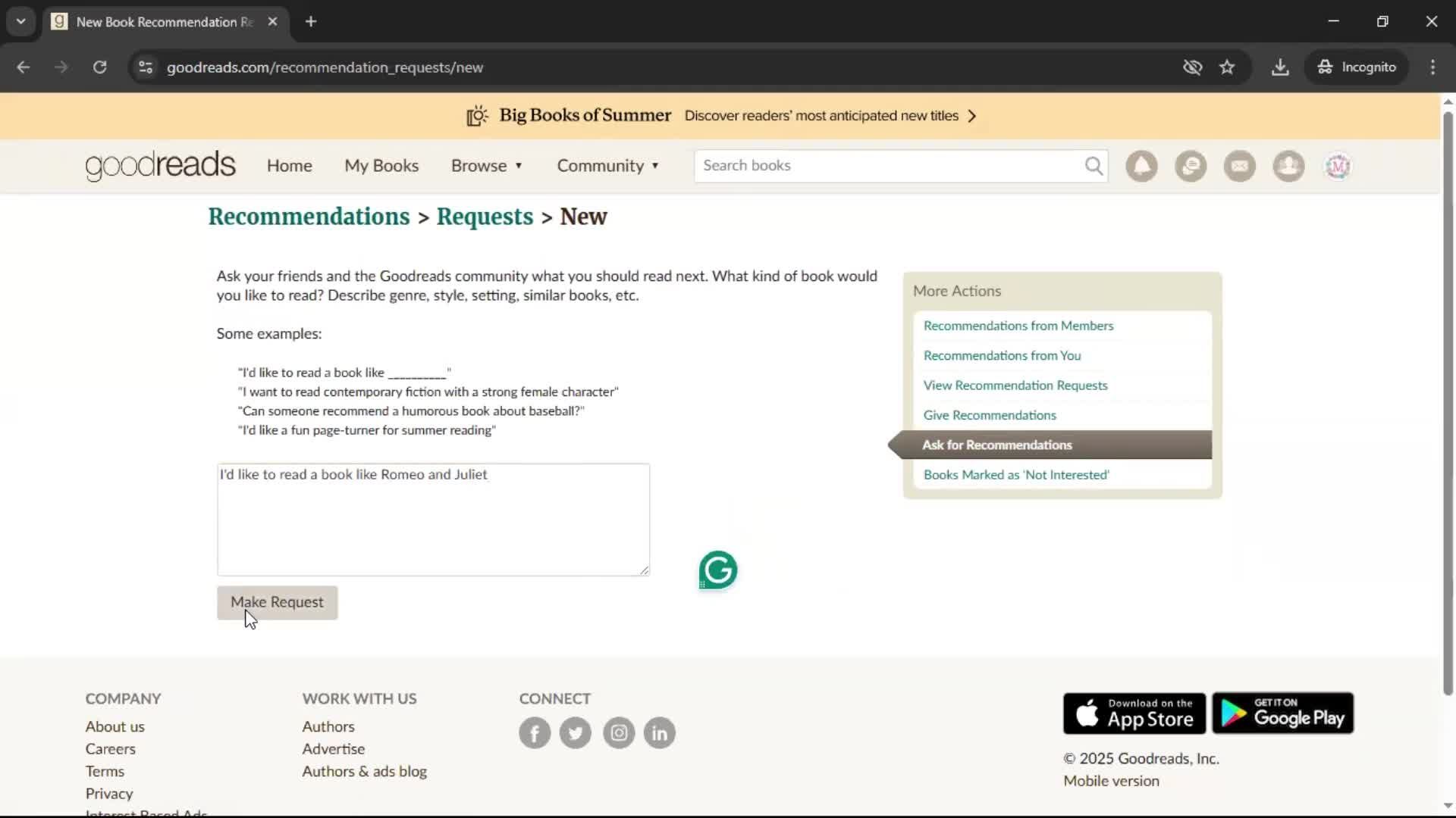 General browsing screenshot
