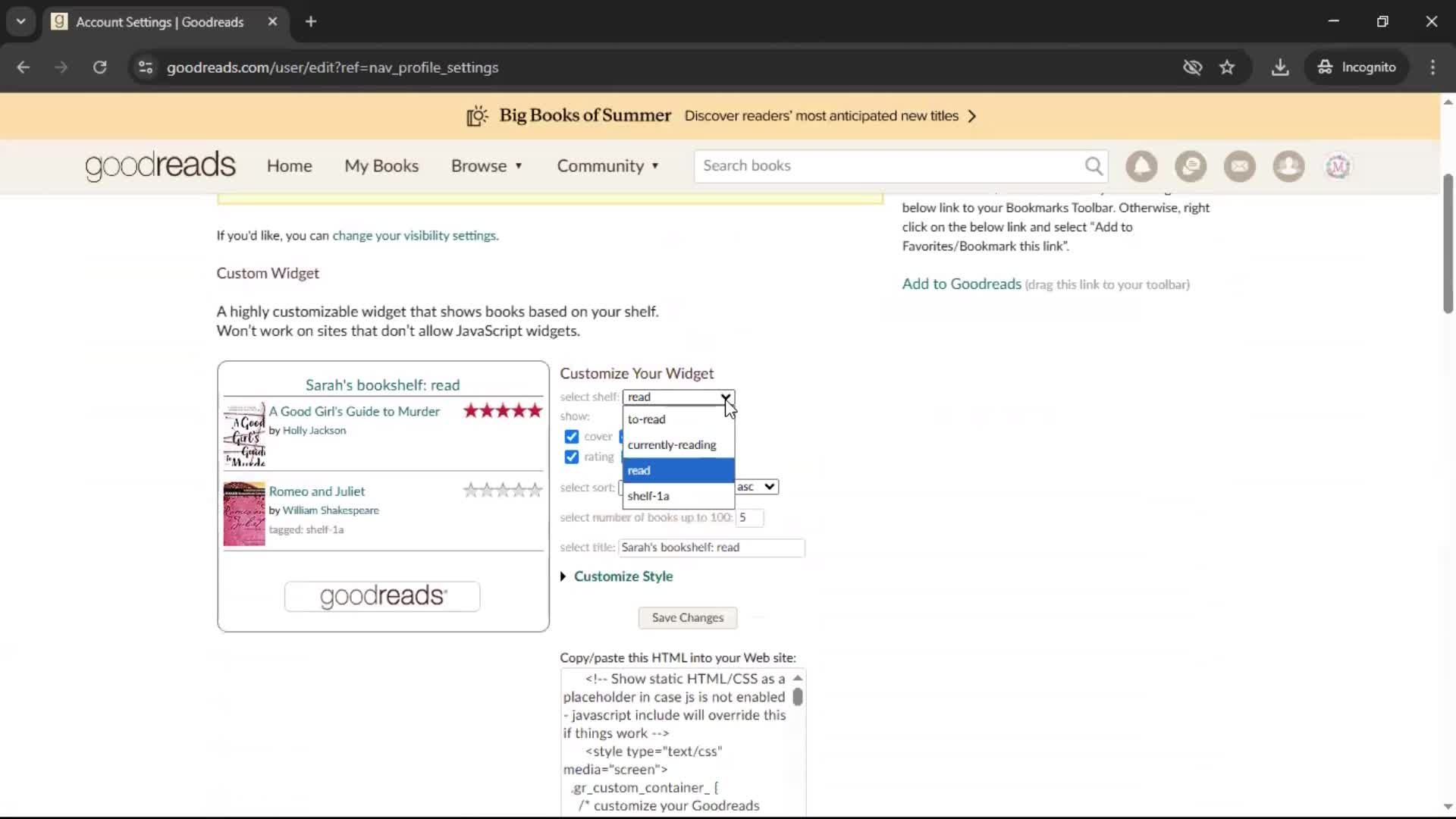General browsing screenshot