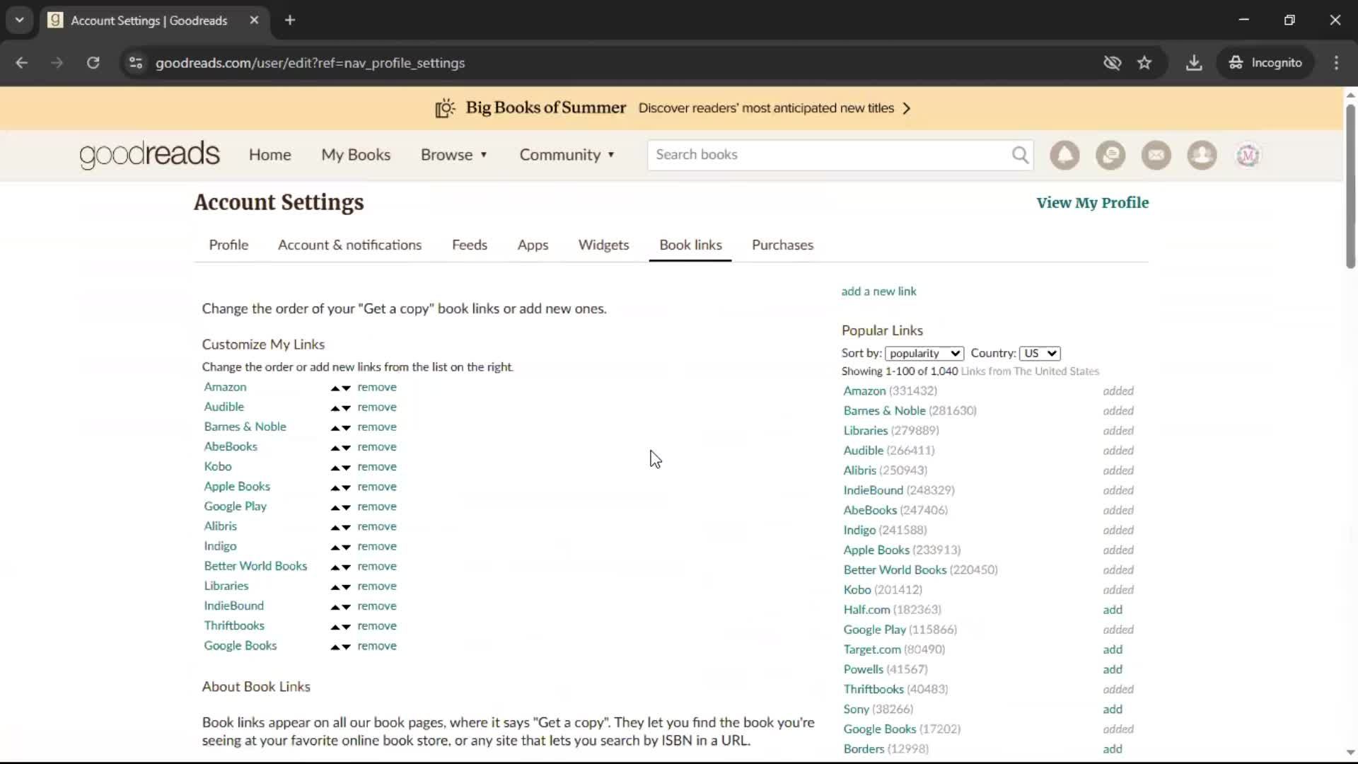 General browsing screenshot