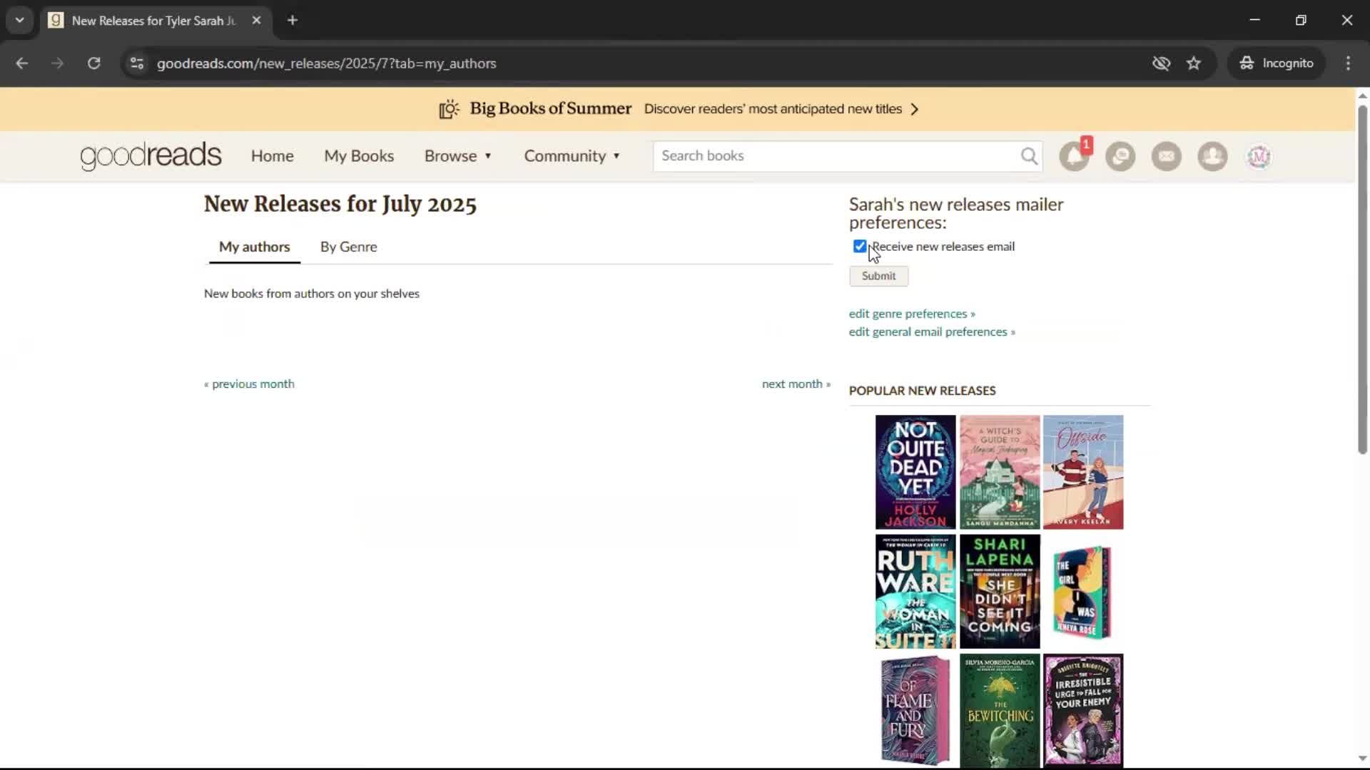 General browsing screenshot
