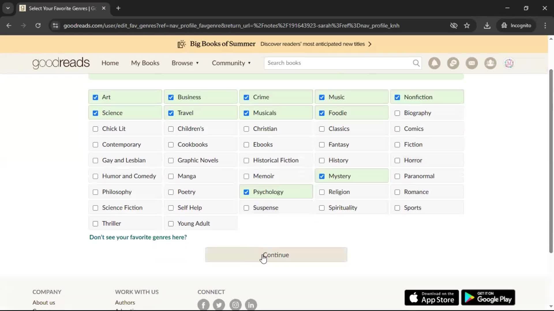 General browsing screenshot