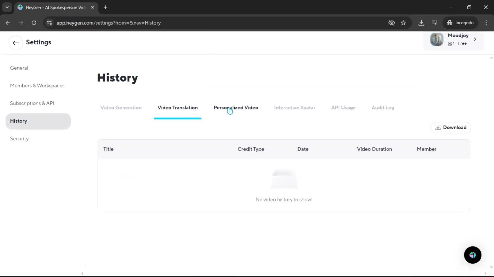 General browsing screenshot