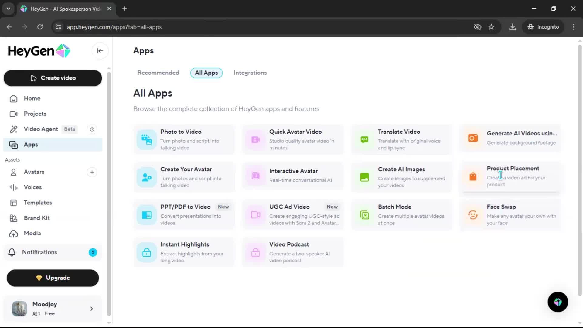 General browsing screenshot
