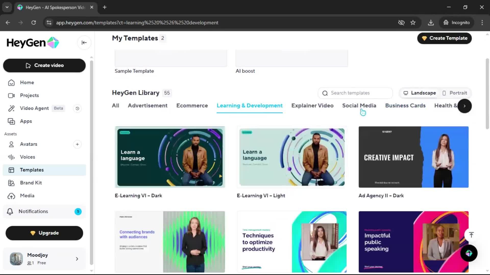 General browsing screenshot