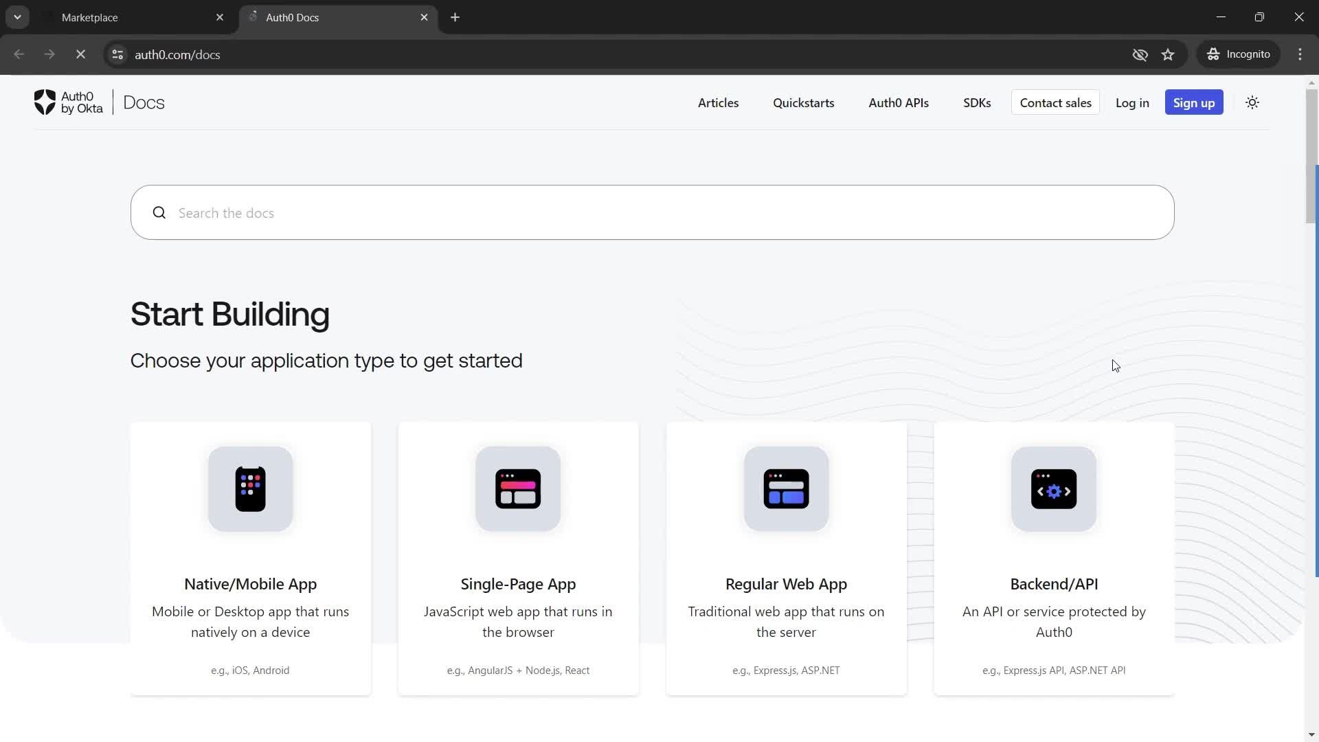 General browsing screenshot