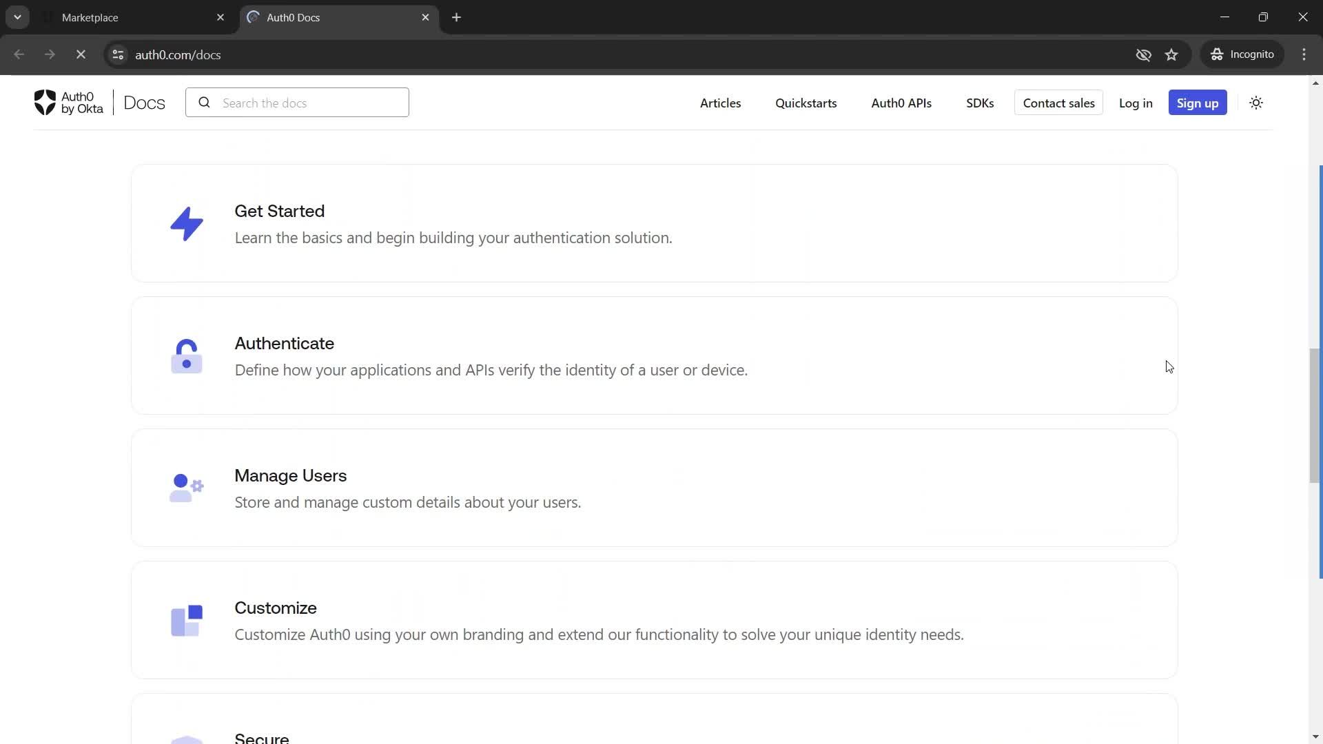 General browsing screenshot