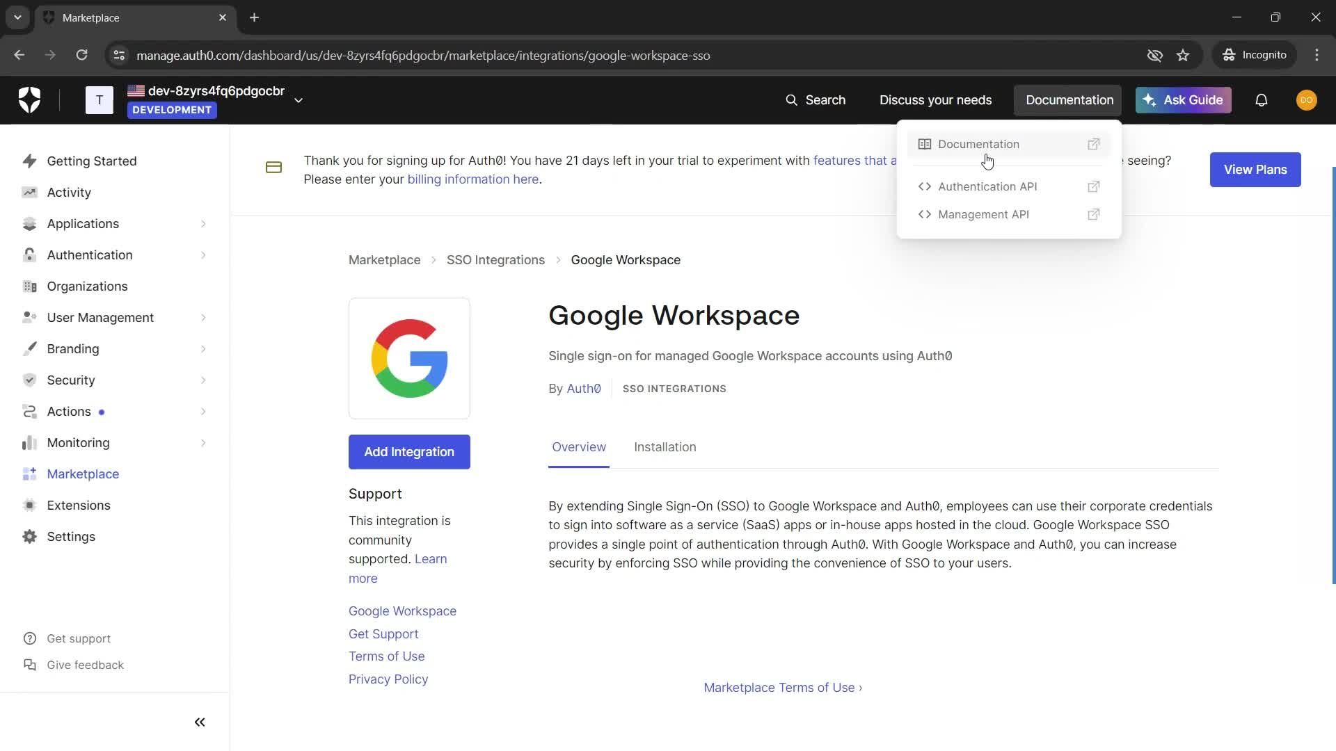 General browsing screenshot