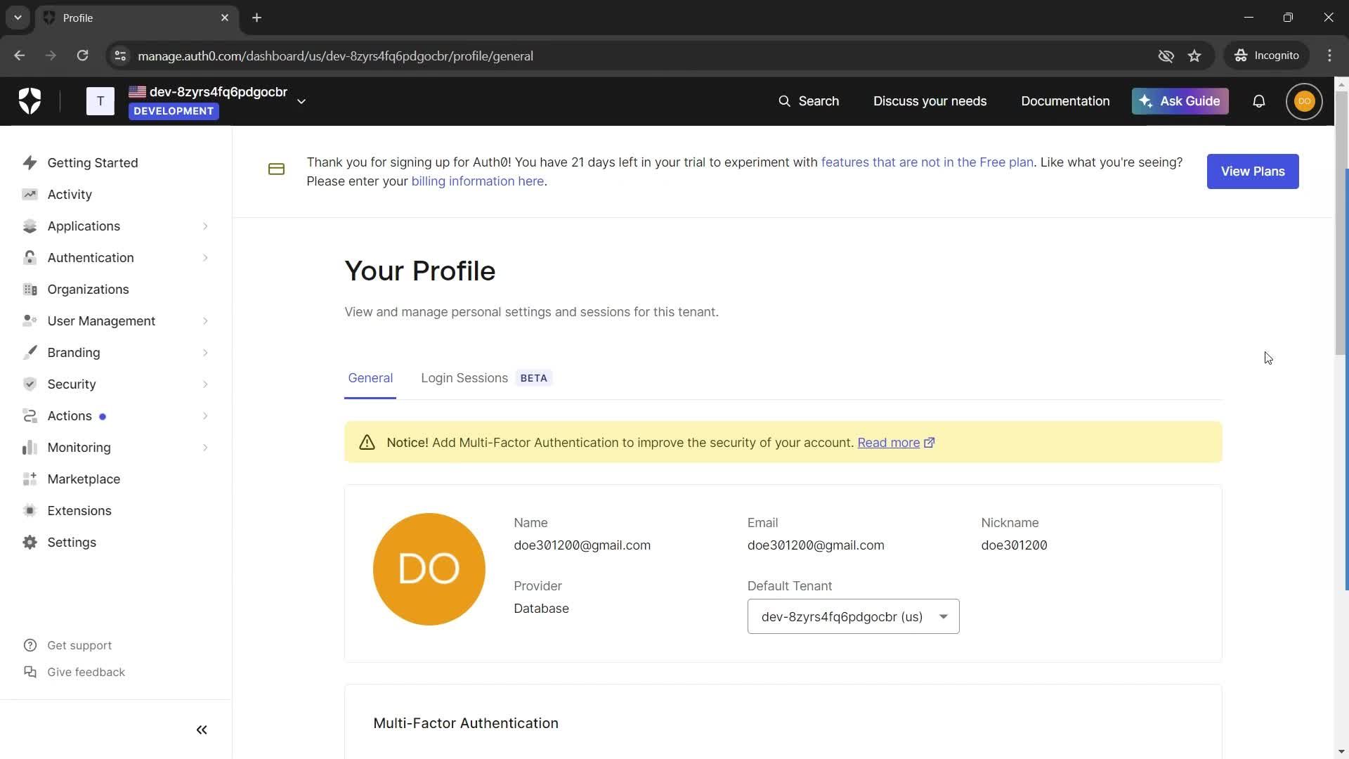 General browsing screenshot