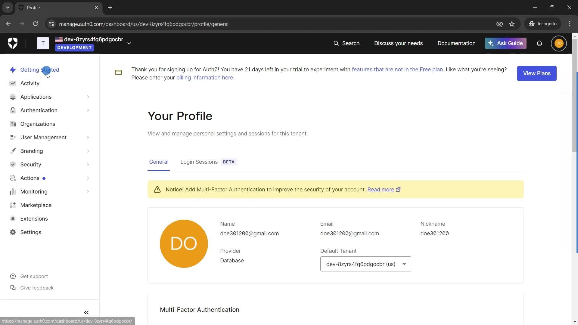 General browsing screenshot