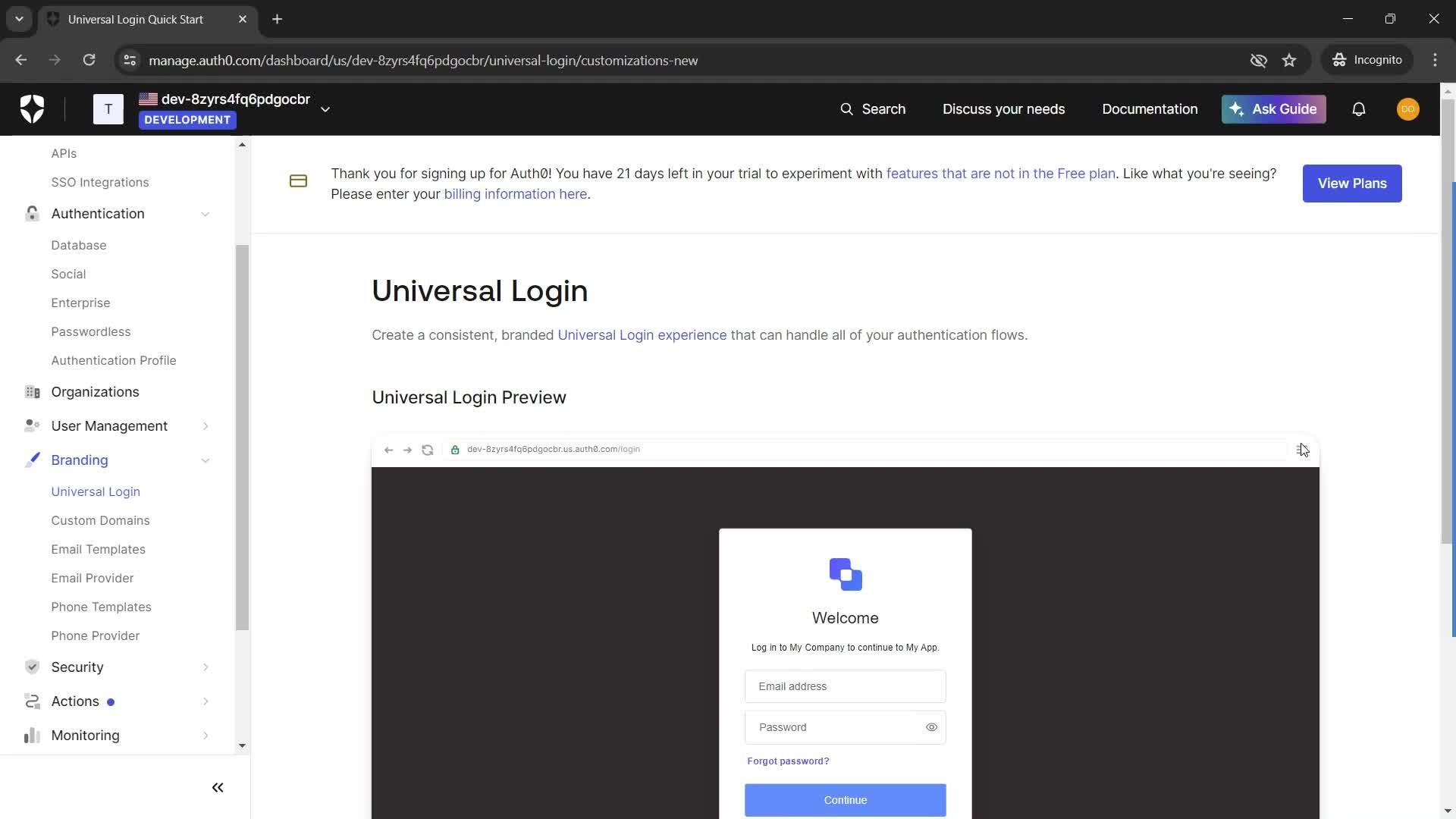 General browsing screenshot