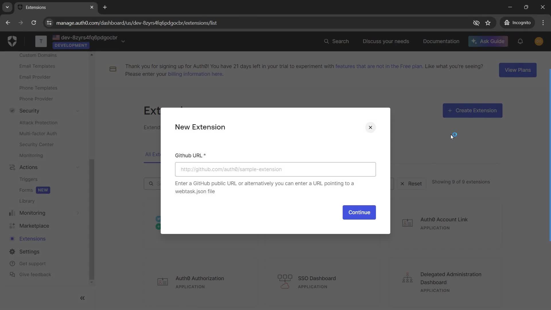 General browsing screenshot