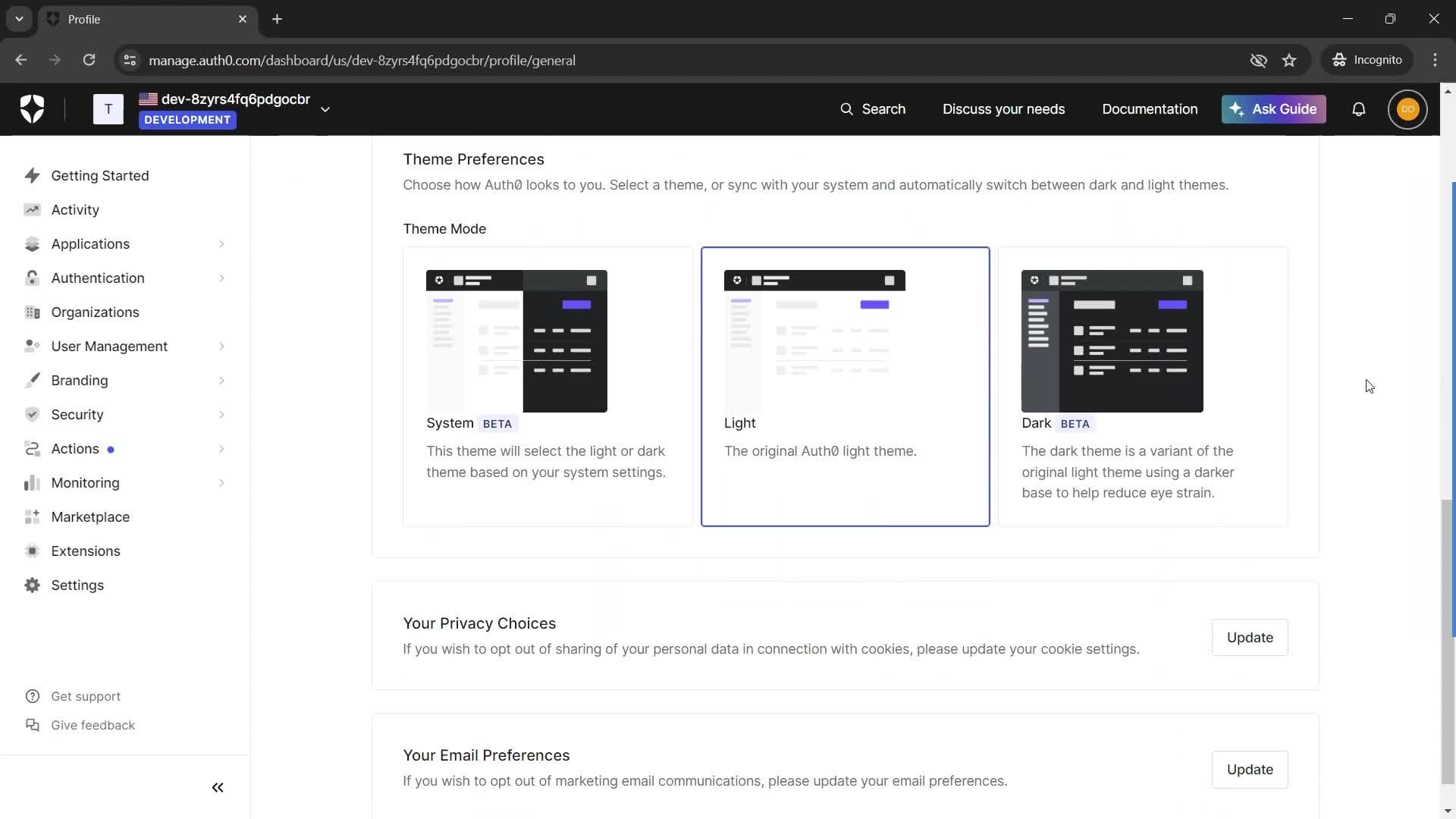 General browsing screenshot