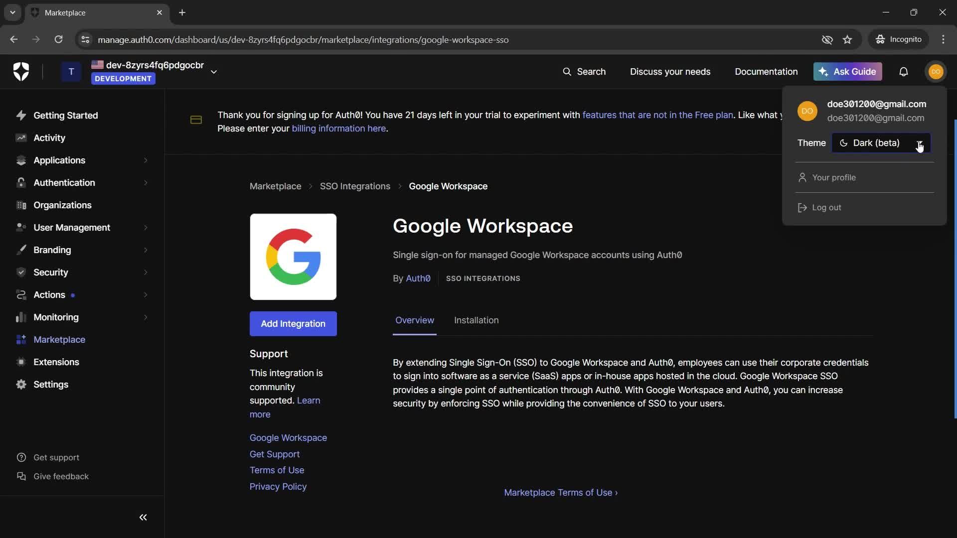 General browsing screenshot