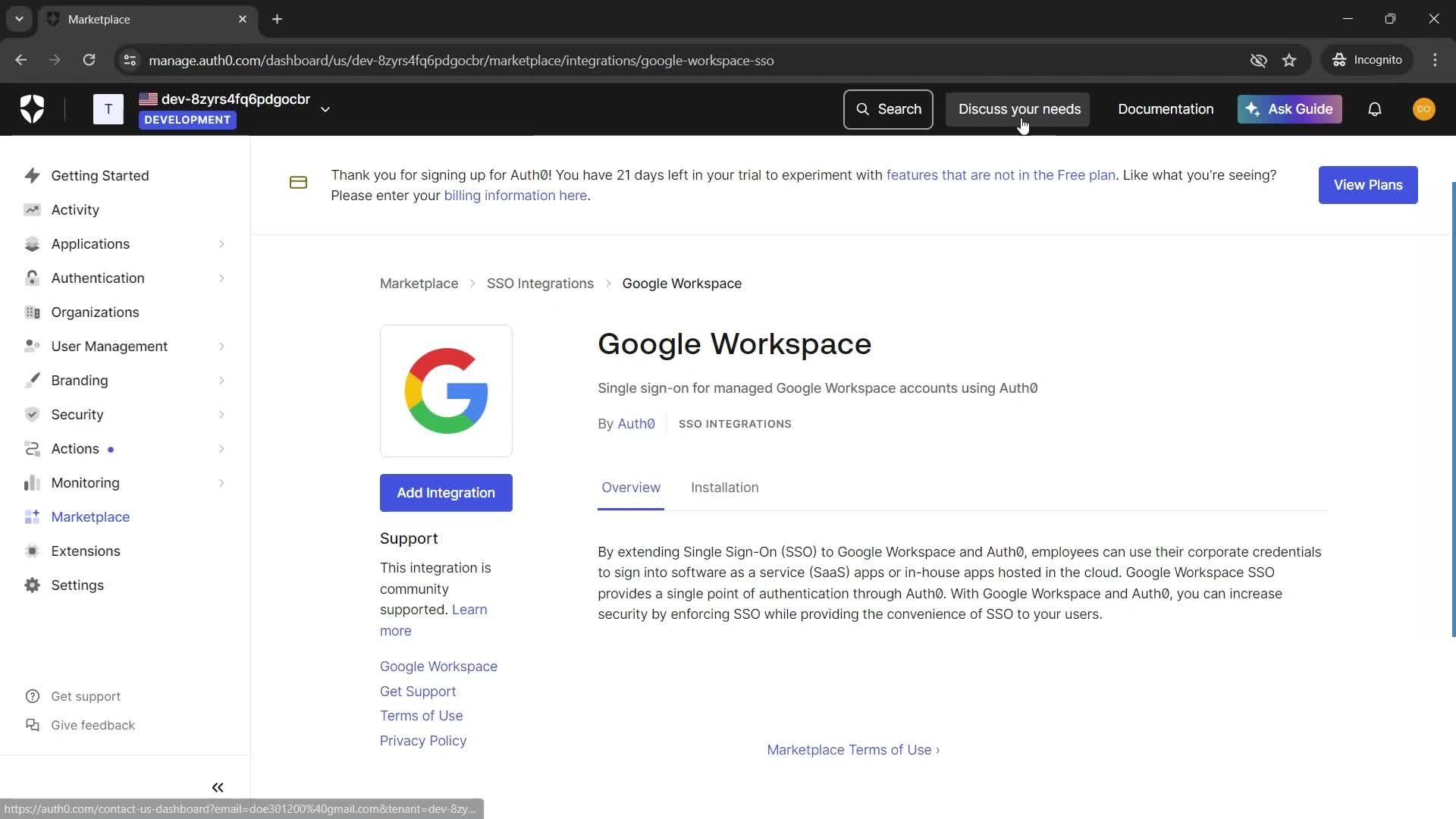 General browsing screenshot
