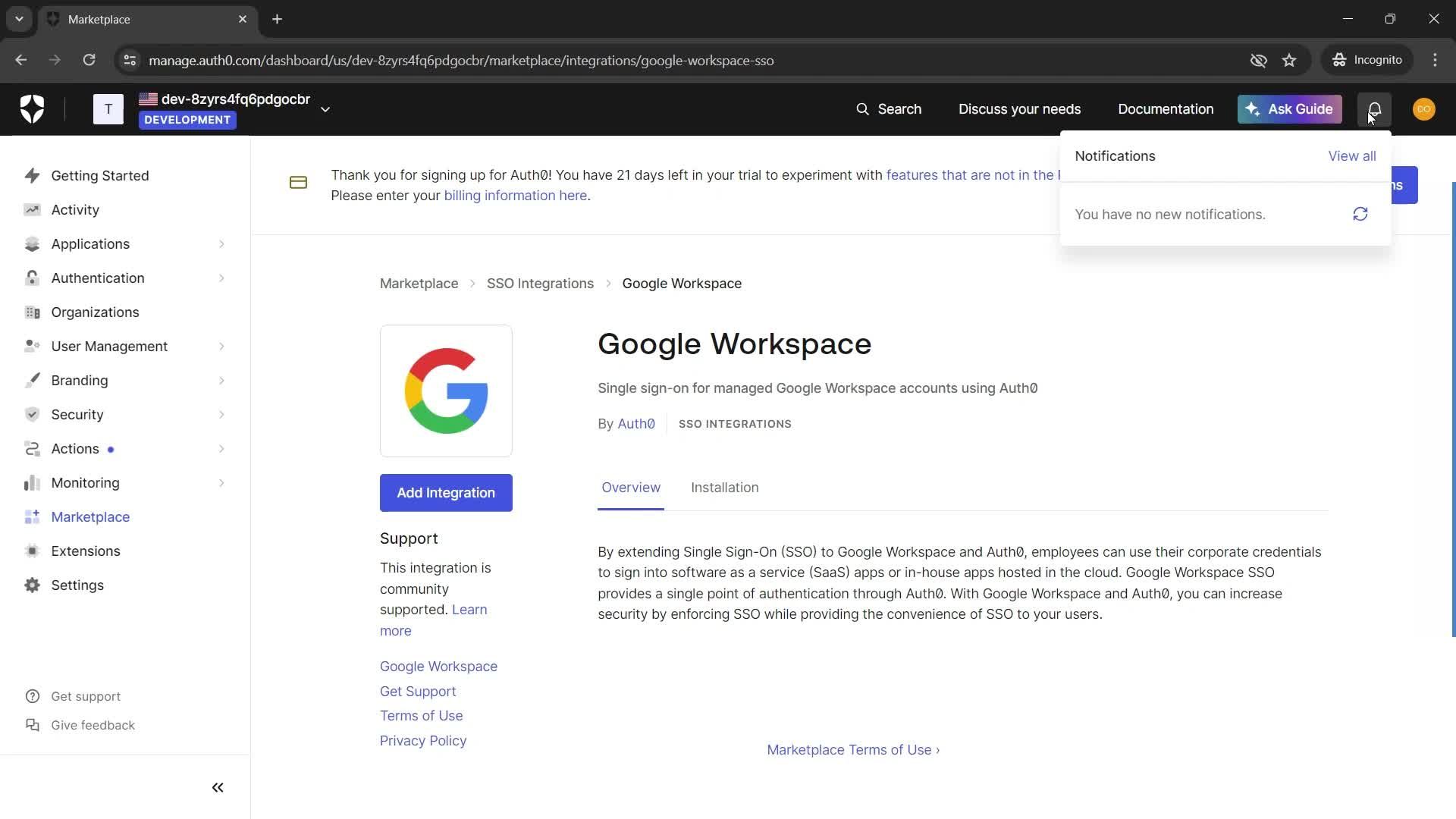 General browsing screenshot