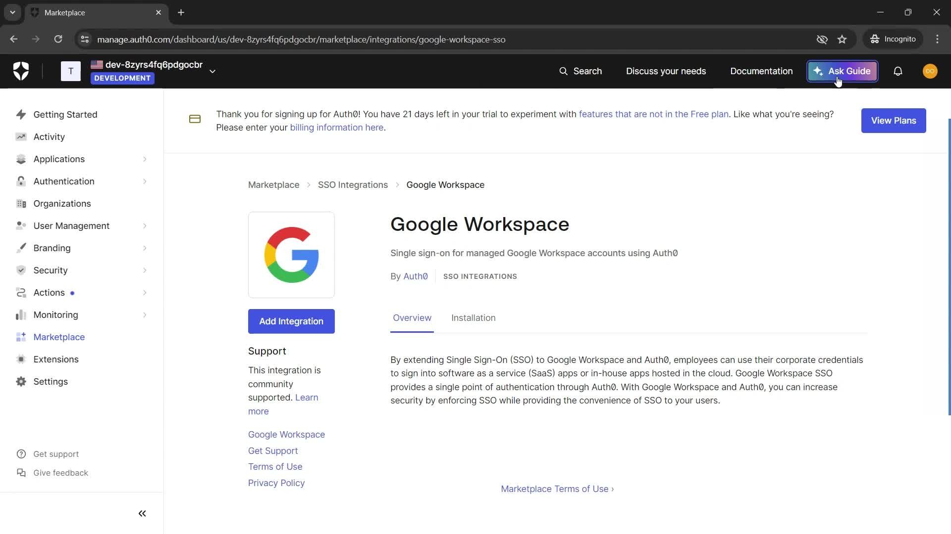 General browsing screenshot