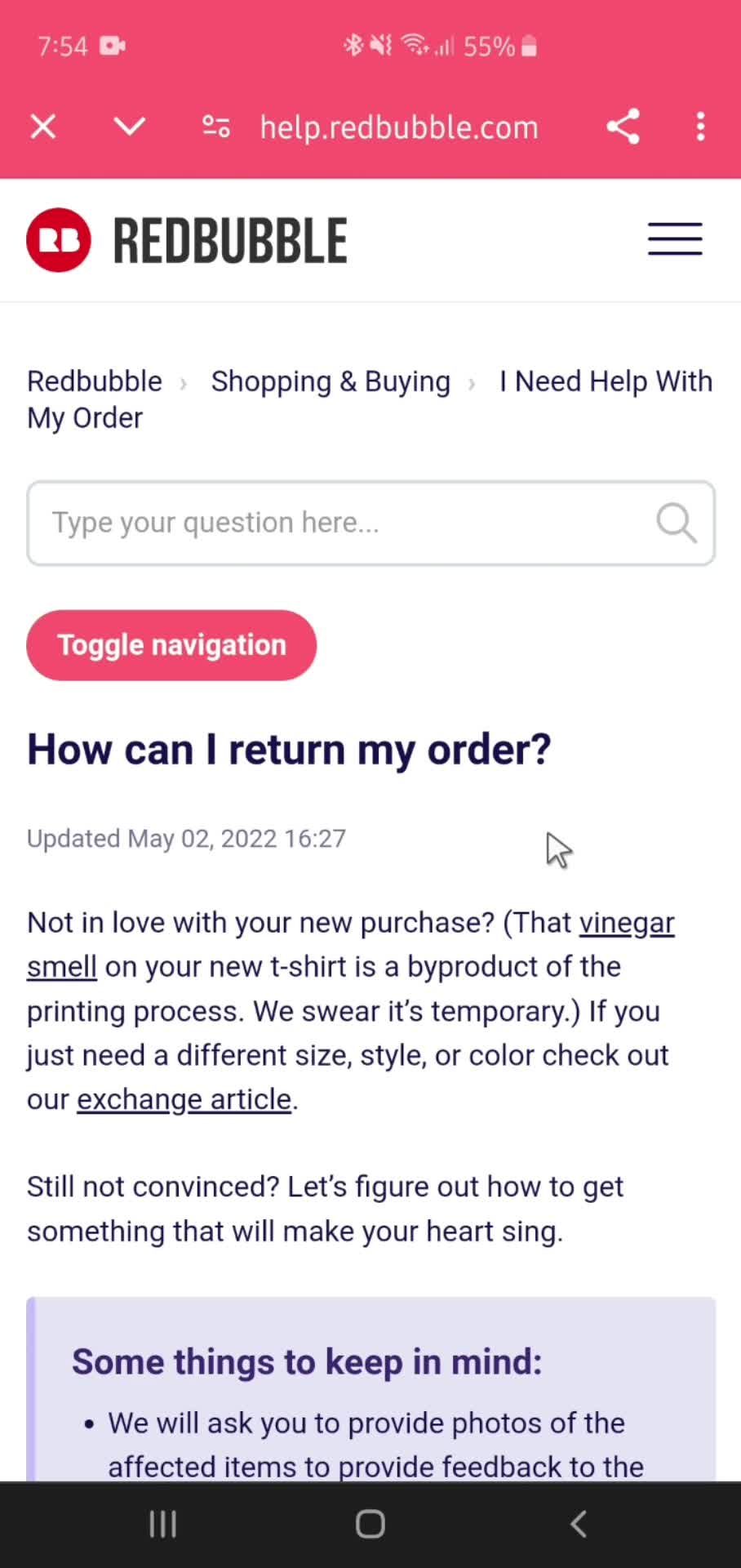 General browsing screenshot