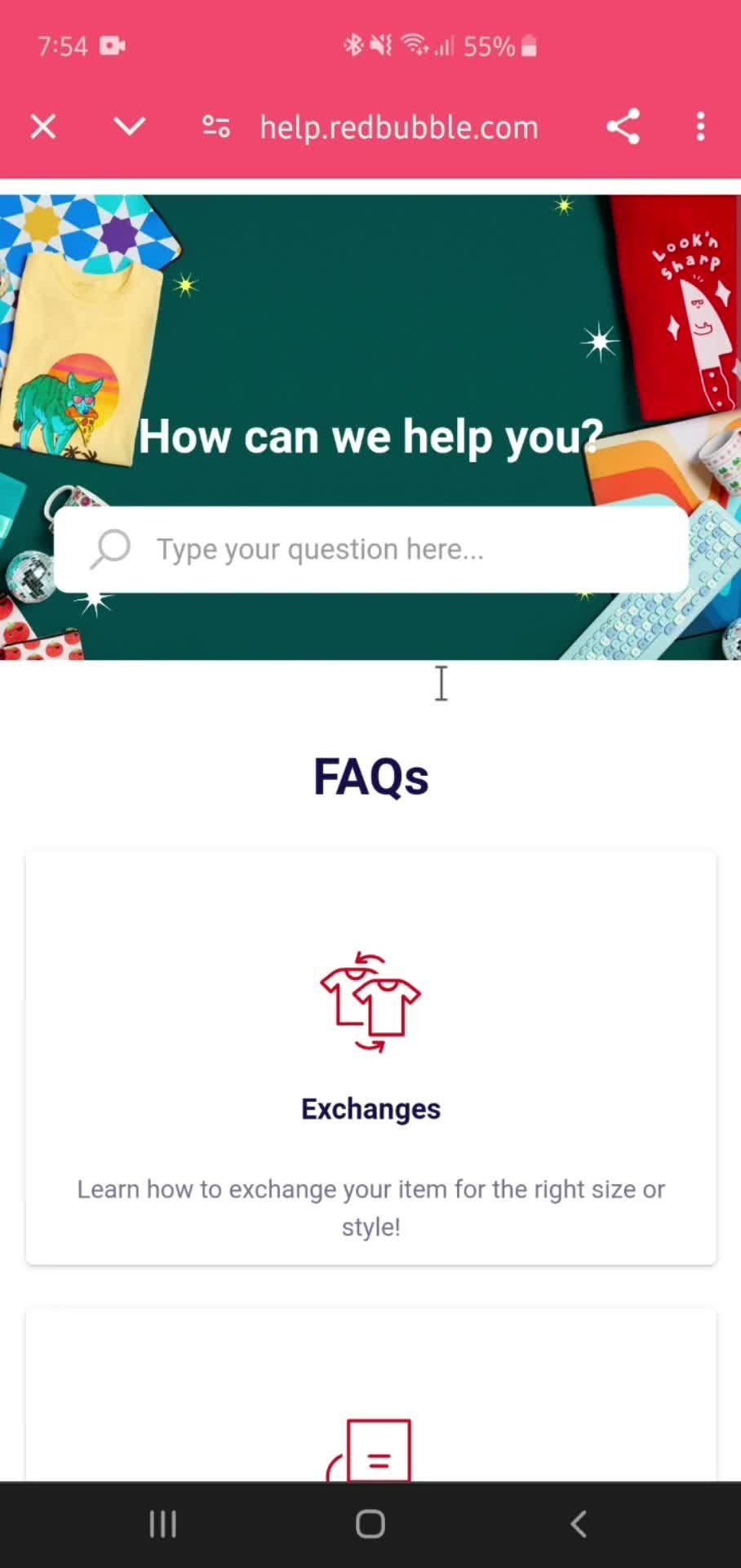 General browsing screenshot