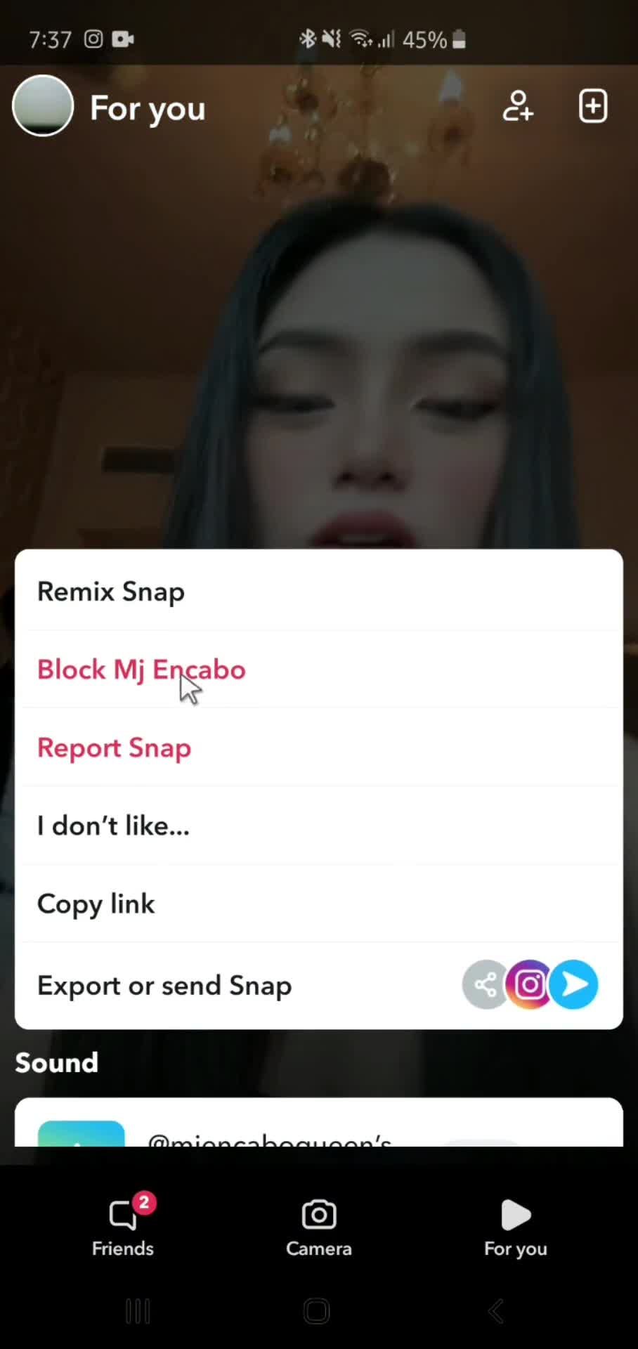 General browsing on Snapchat video thumbnail