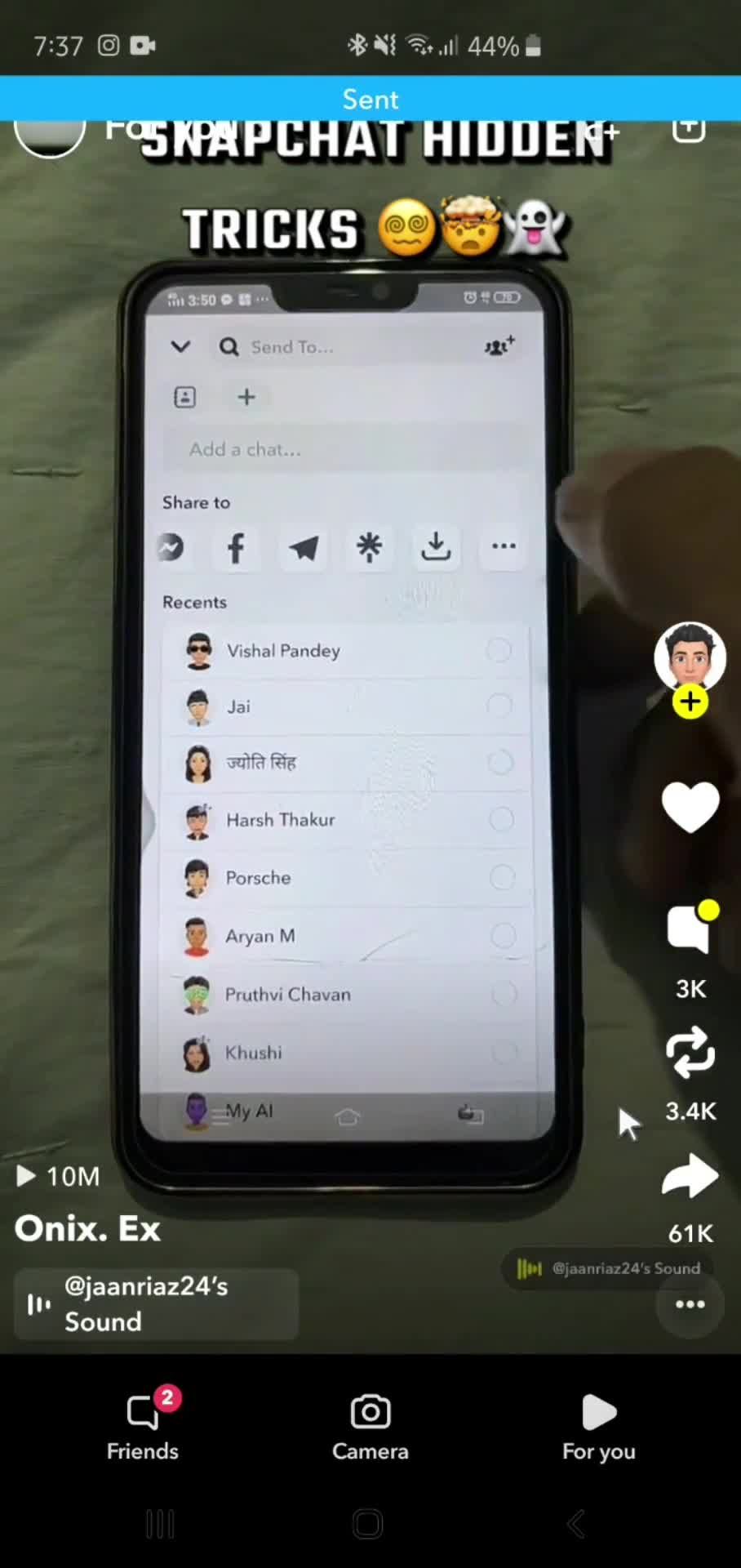 General browsing on Snapchat video thumbnail