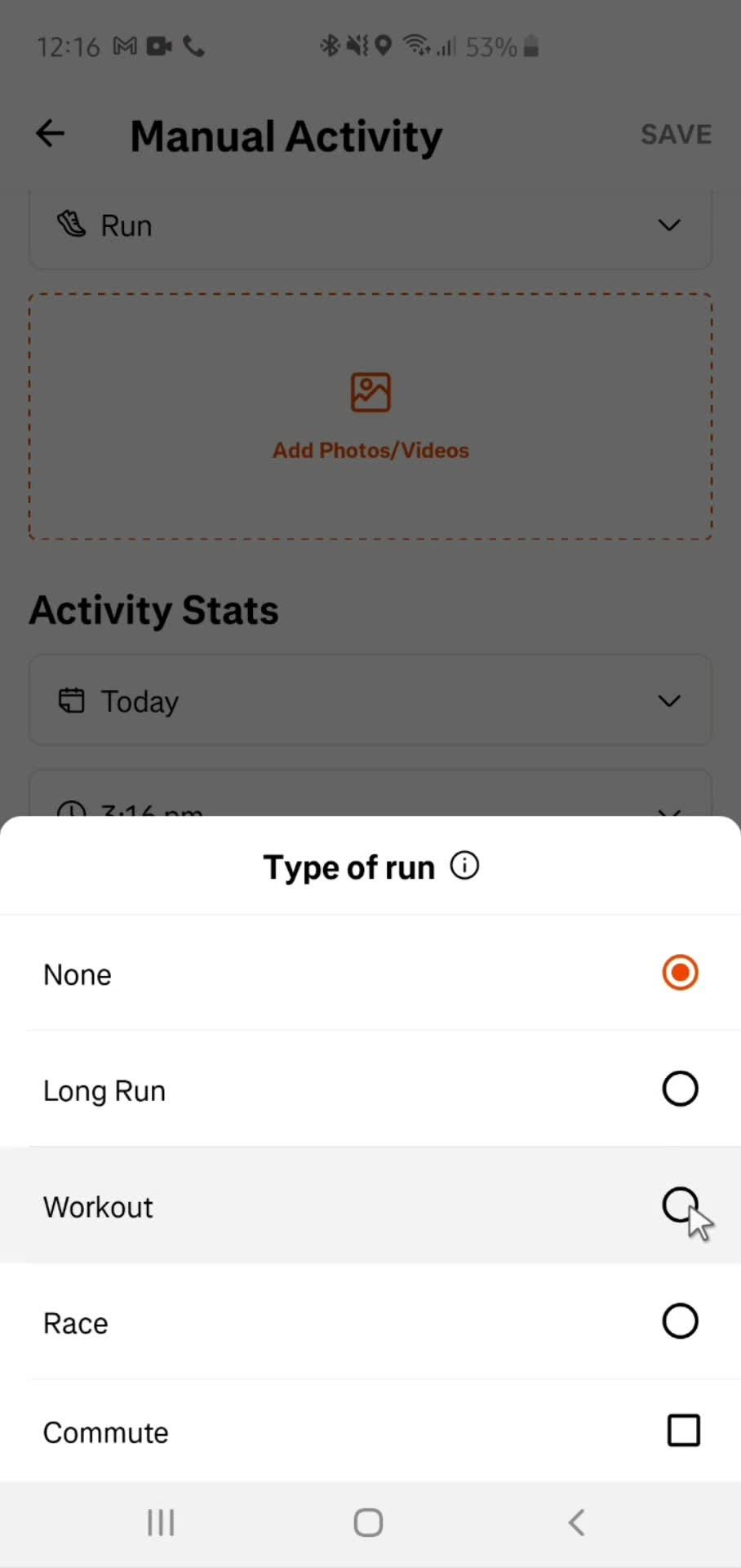 General browsing on Strava video thumbnail