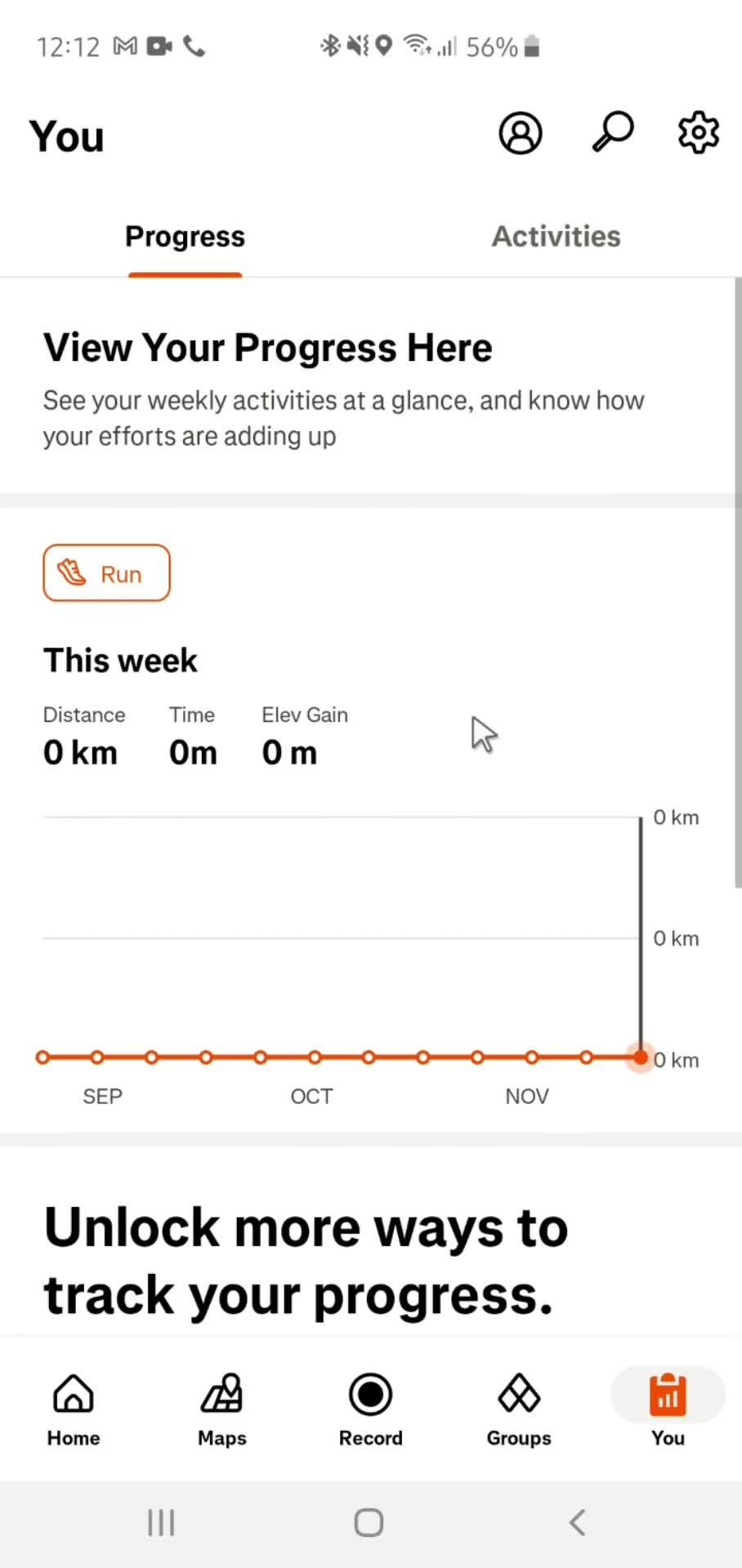 General browsing on Strava video thumbnail