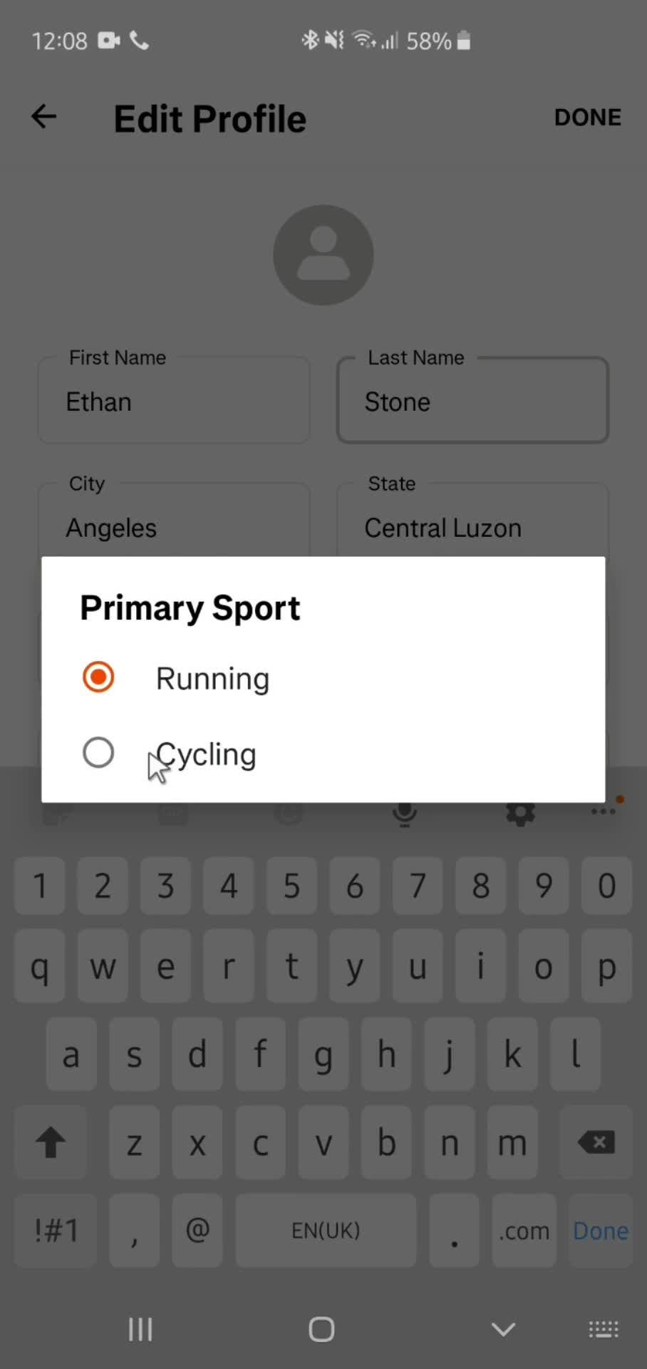 General browsing on Strava video thumbnail