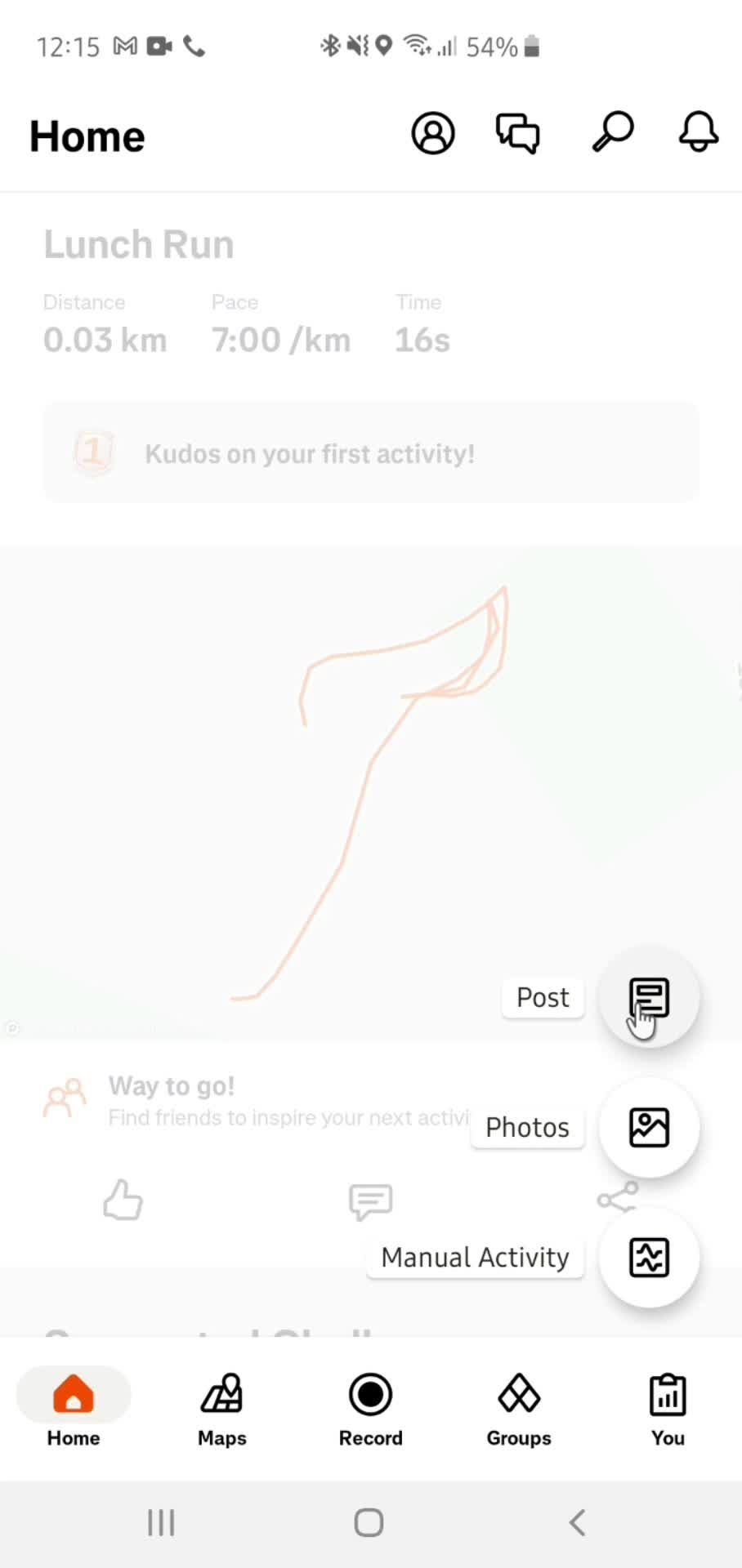 General browsing on Strava video thumbnail