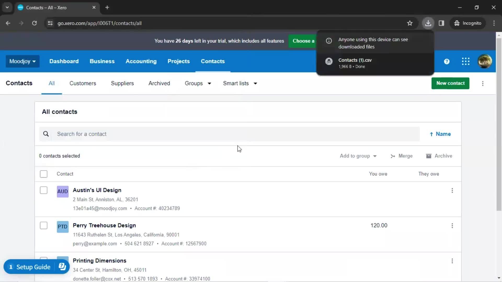 General browsing screenshot