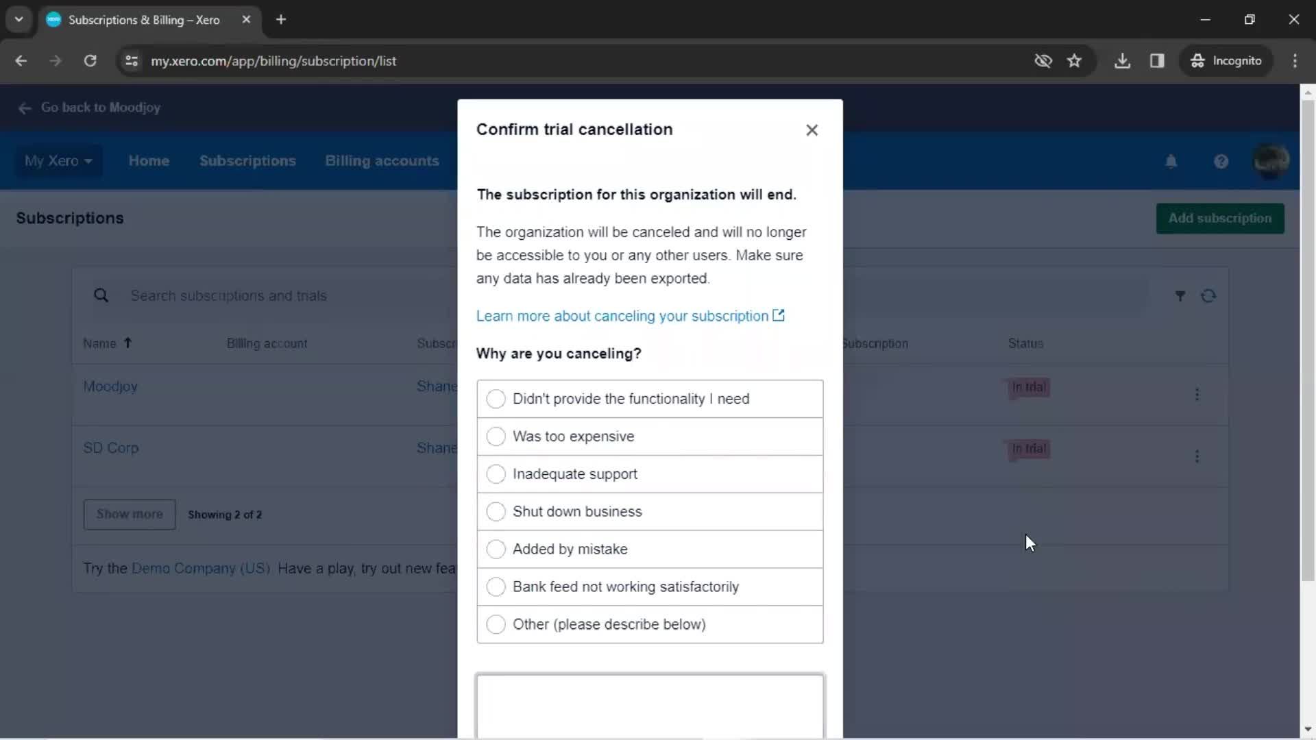 General browsing screenshot