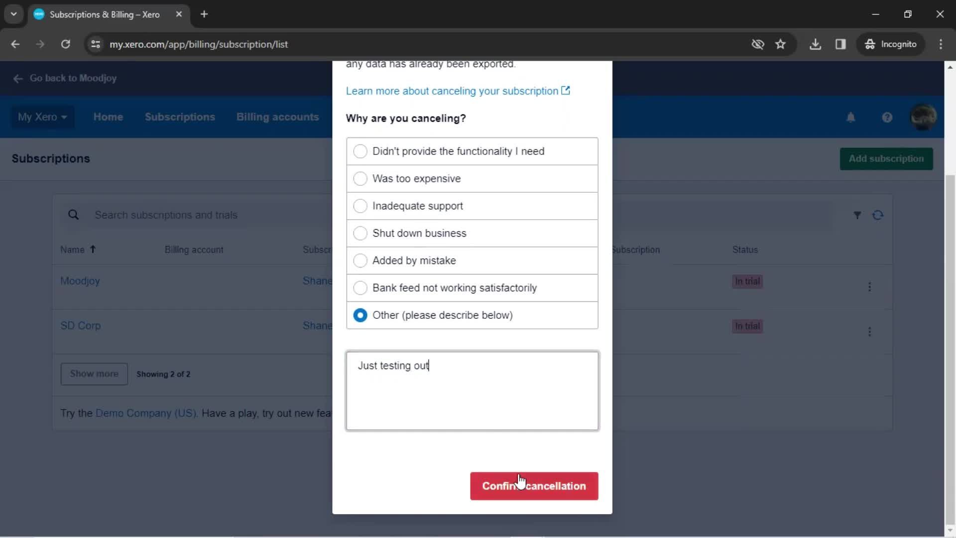 General browsing screenshot