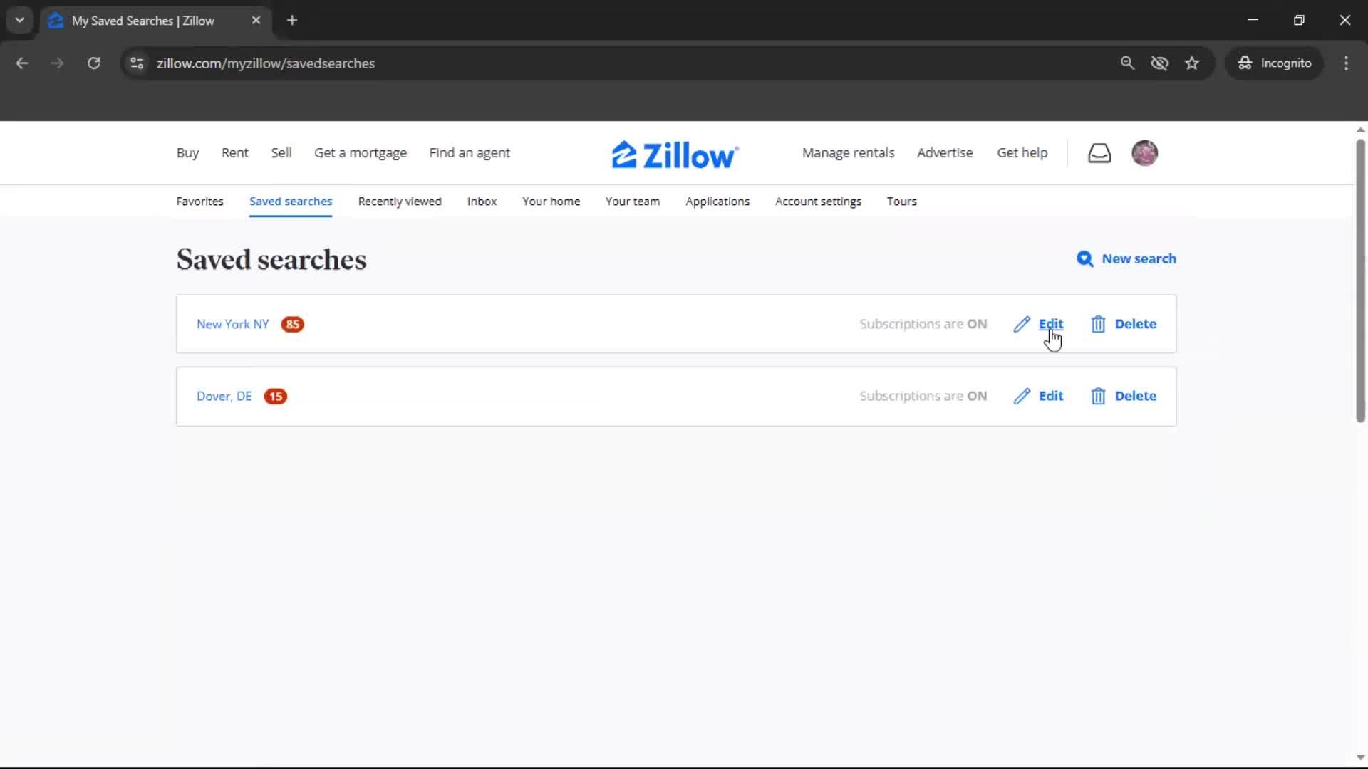 General browsing screenshot