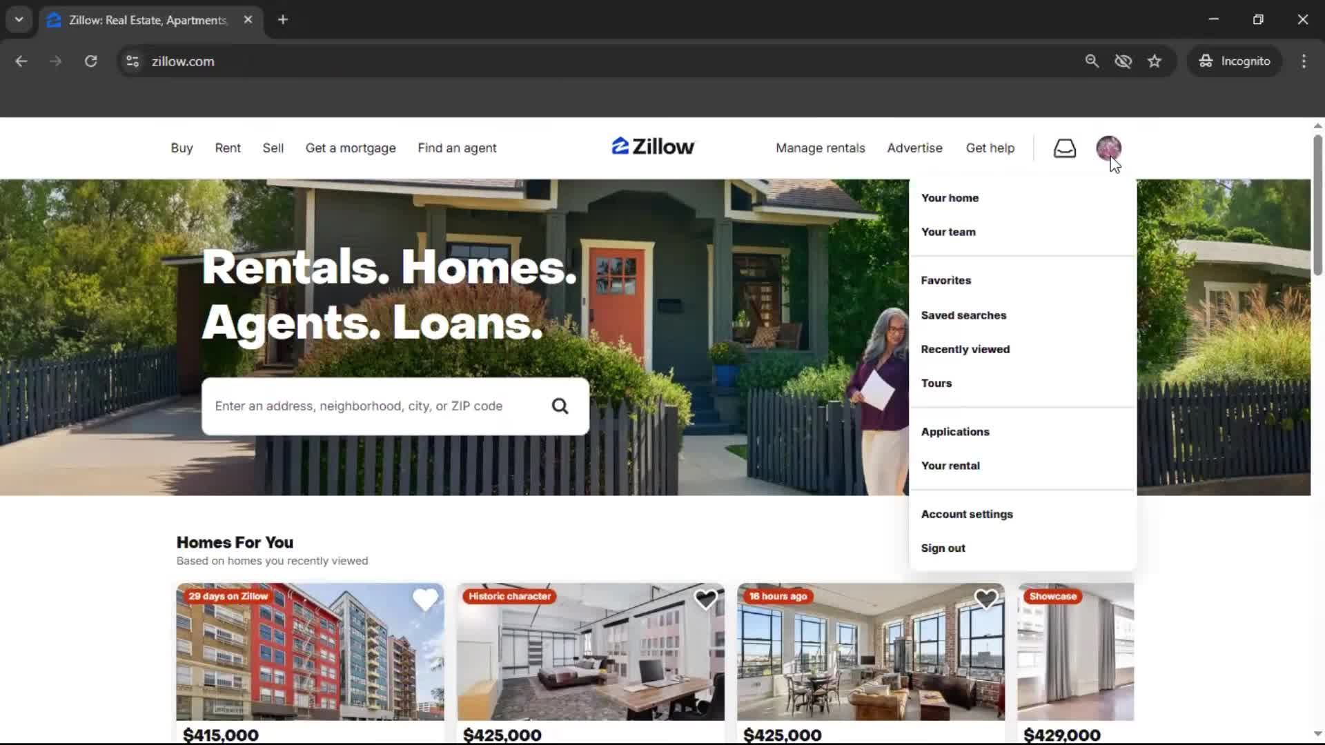 General browsing screenshot