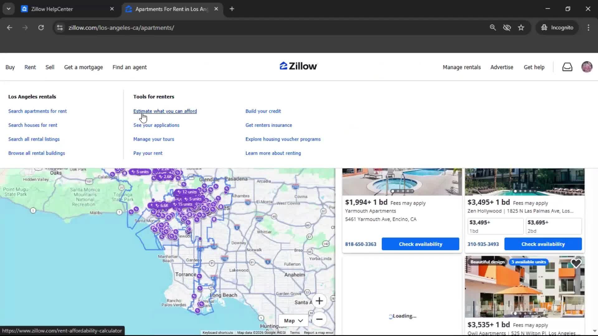 General browsing screenshot