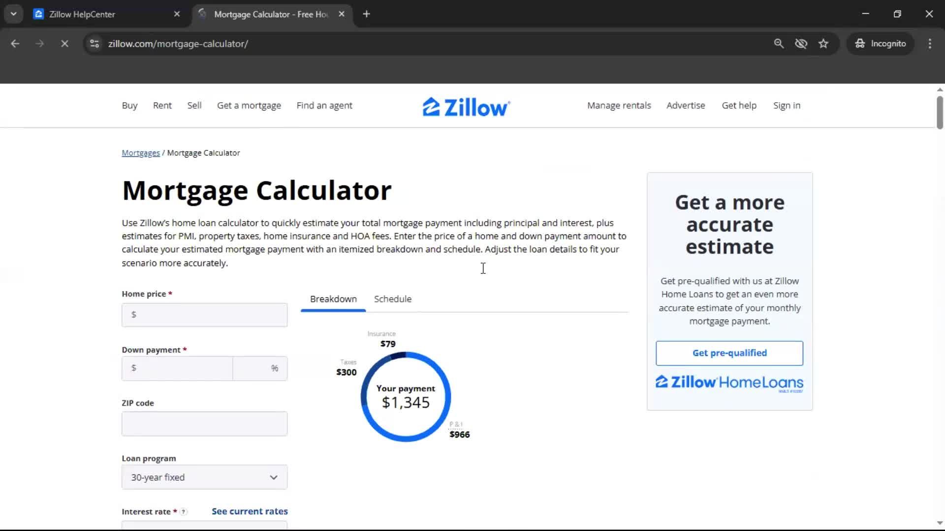 General browsing screenshot