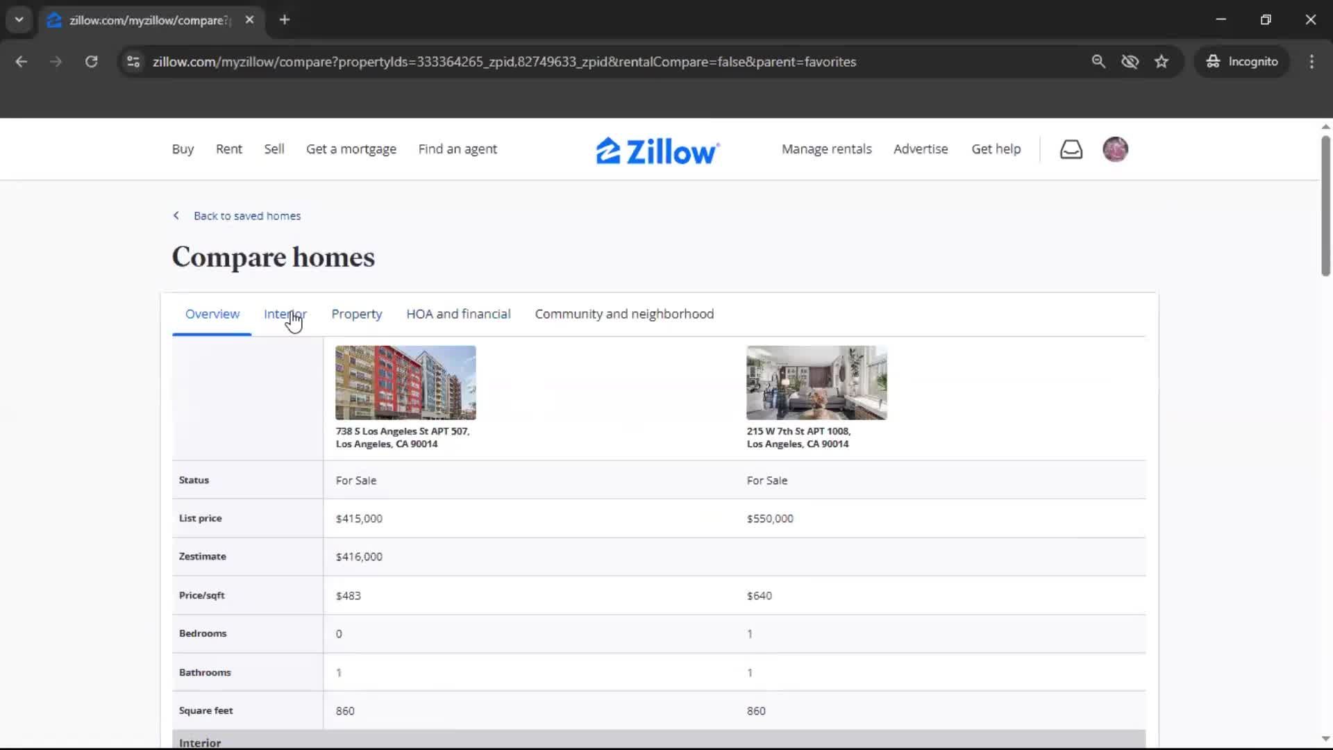 General browsing screenshot