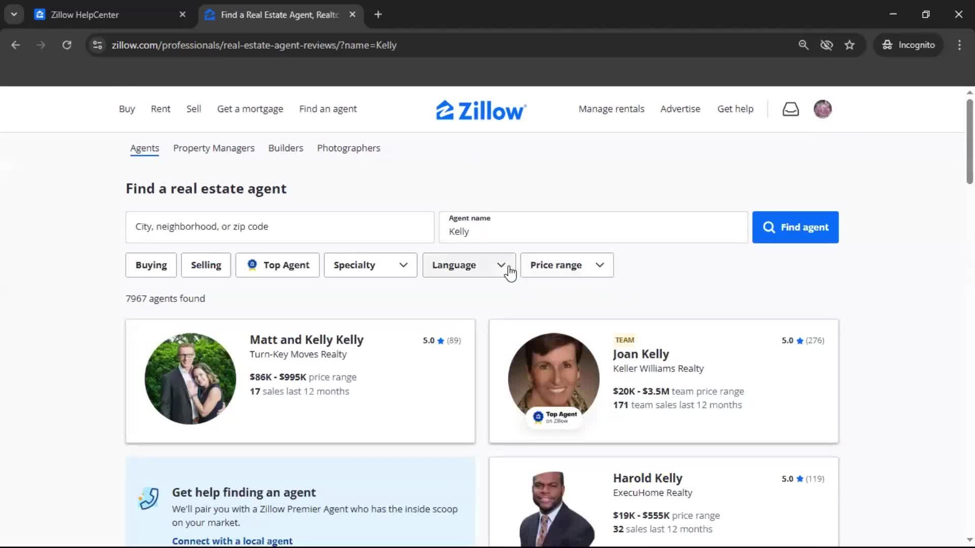 General browsing screenshot