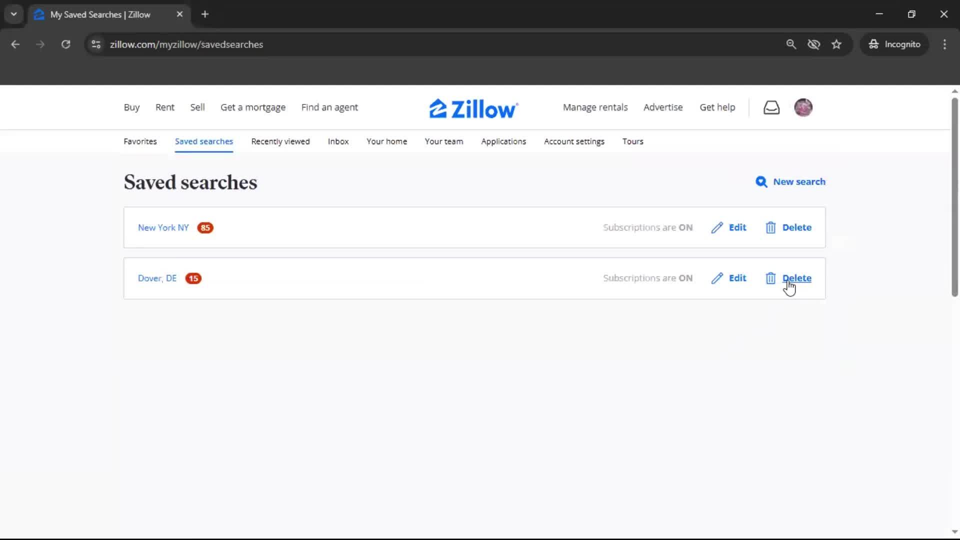 General browsing screenshot