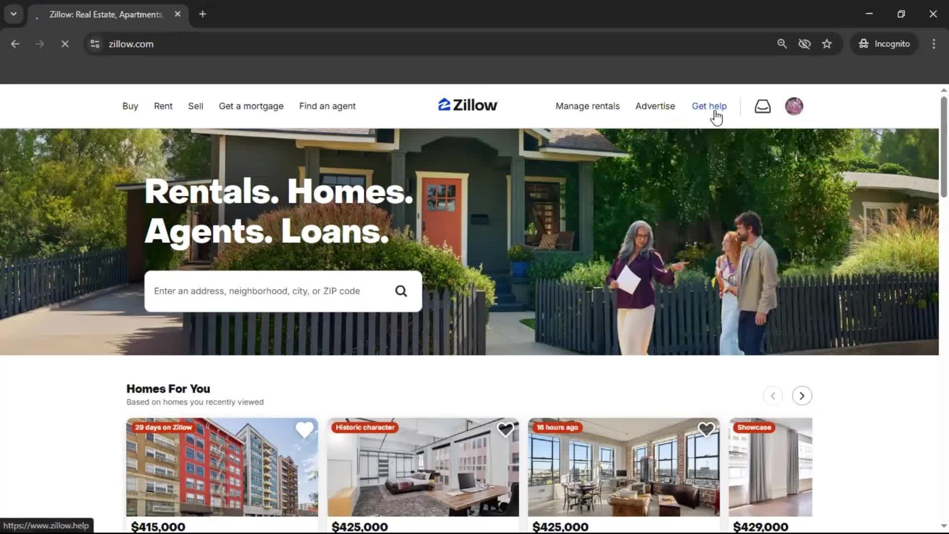 General browsing screenshot