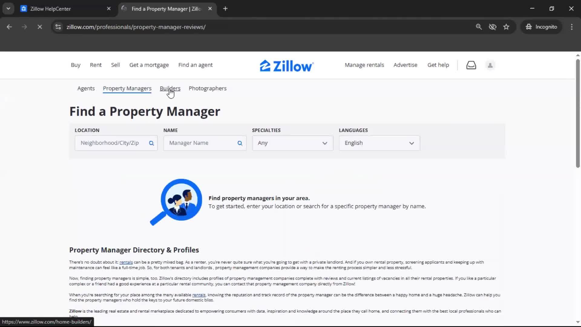 General browsing screenshot