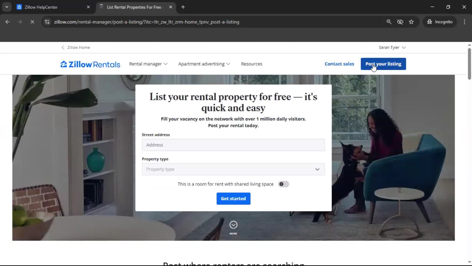 General browsing screenshot