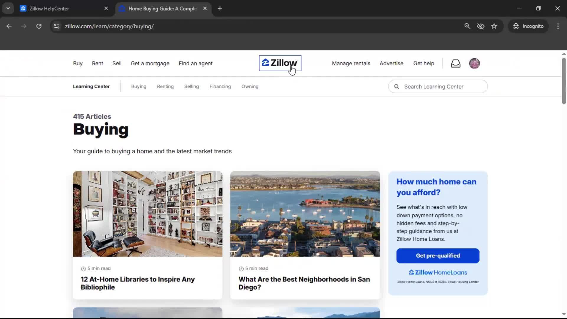 General browsing screenshot