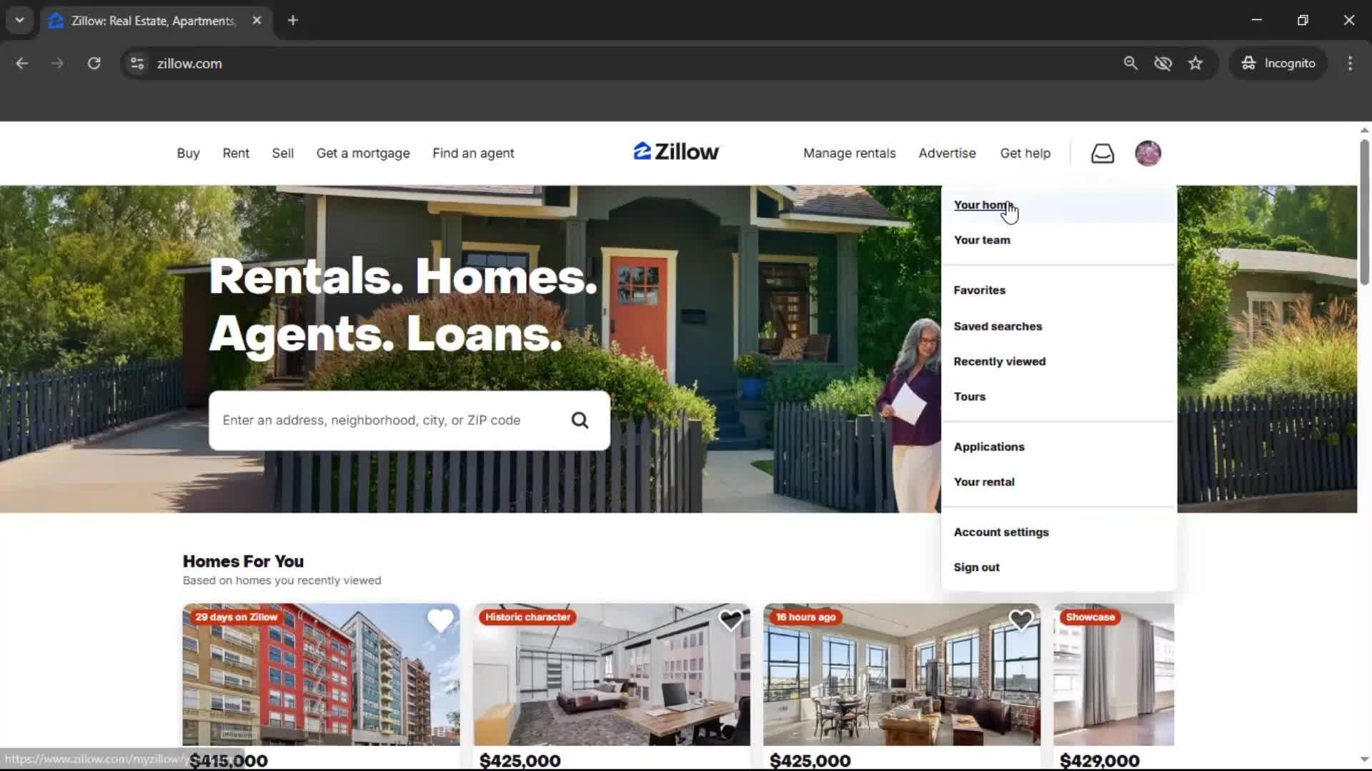 General browsing screenshot