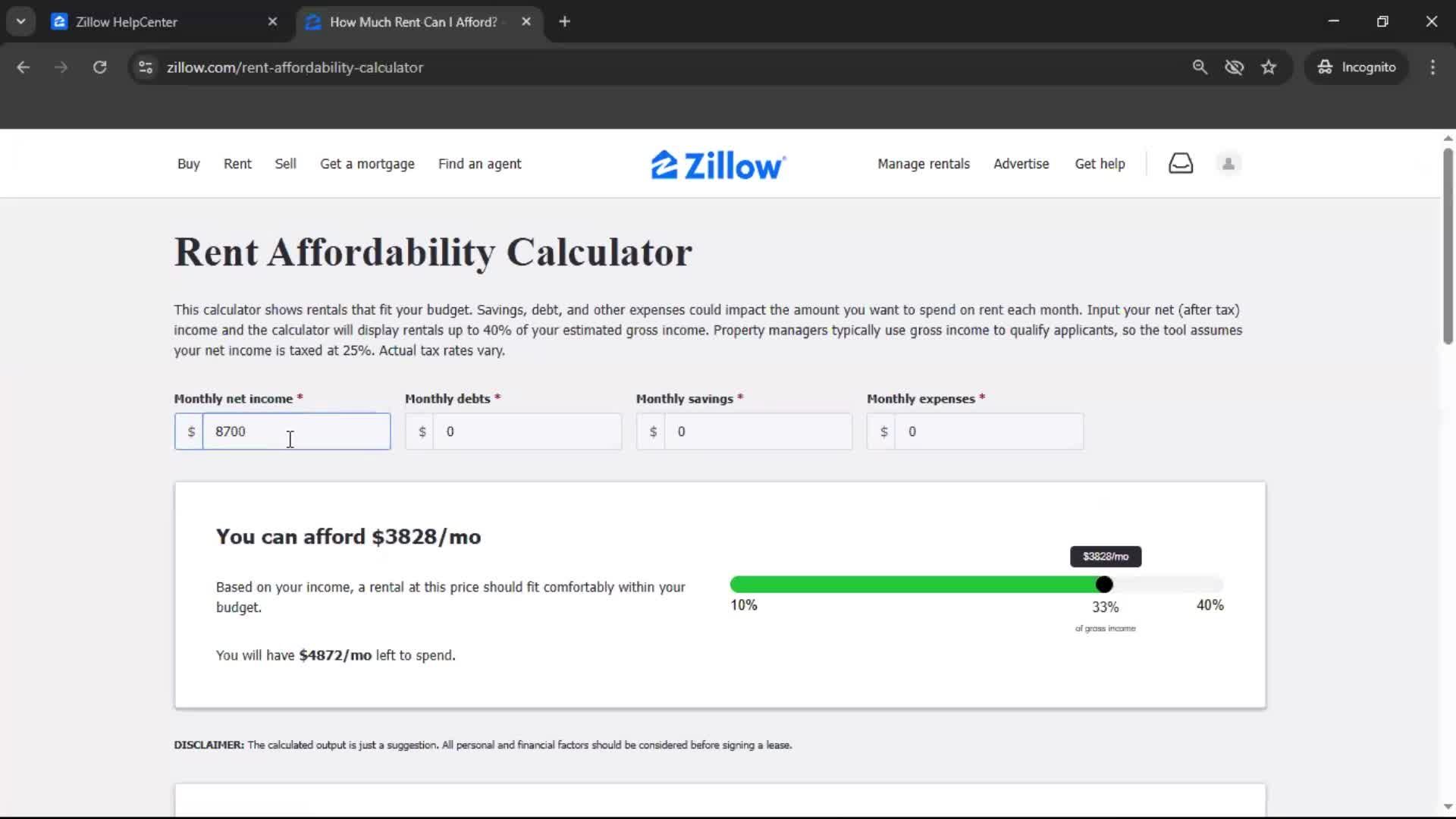General browsing screenshot