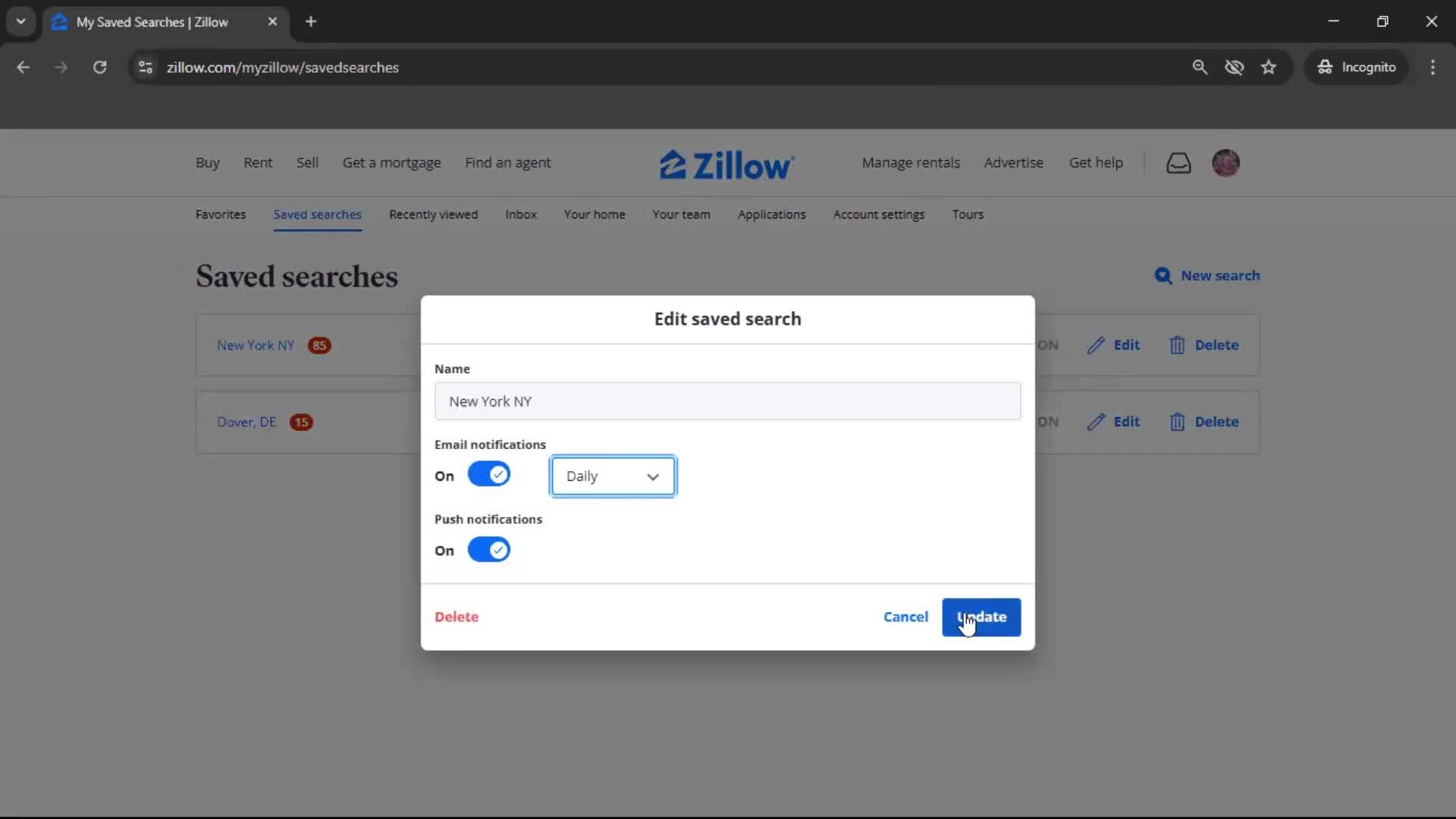 General browsing screenshot