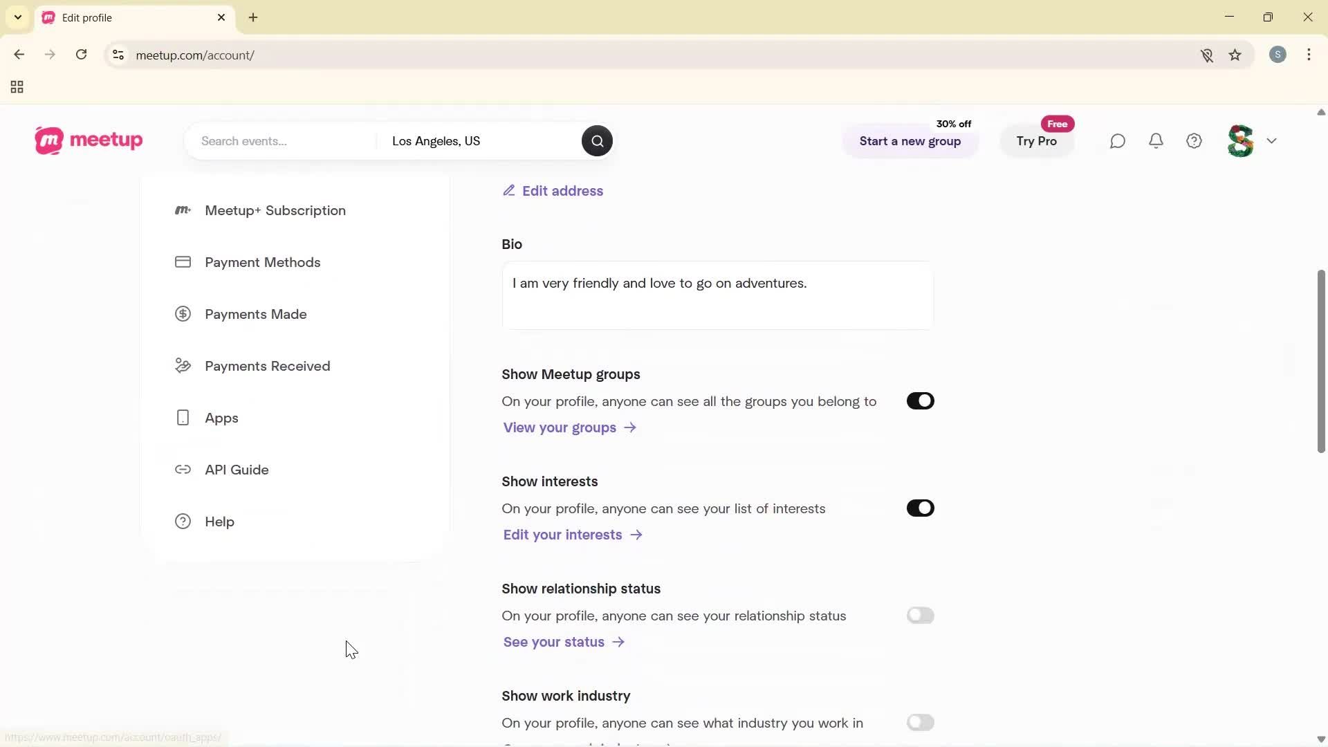 General browsing screenshot