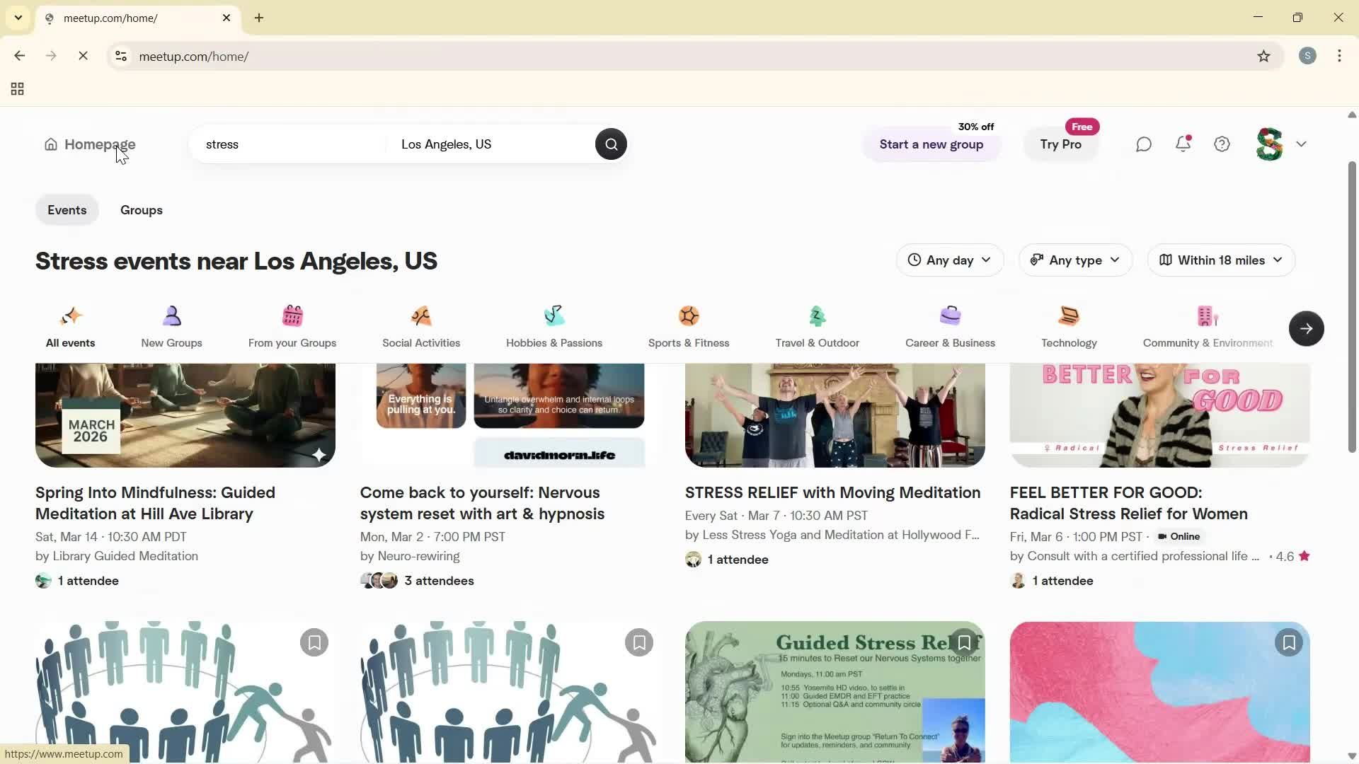 General browsing screenshot