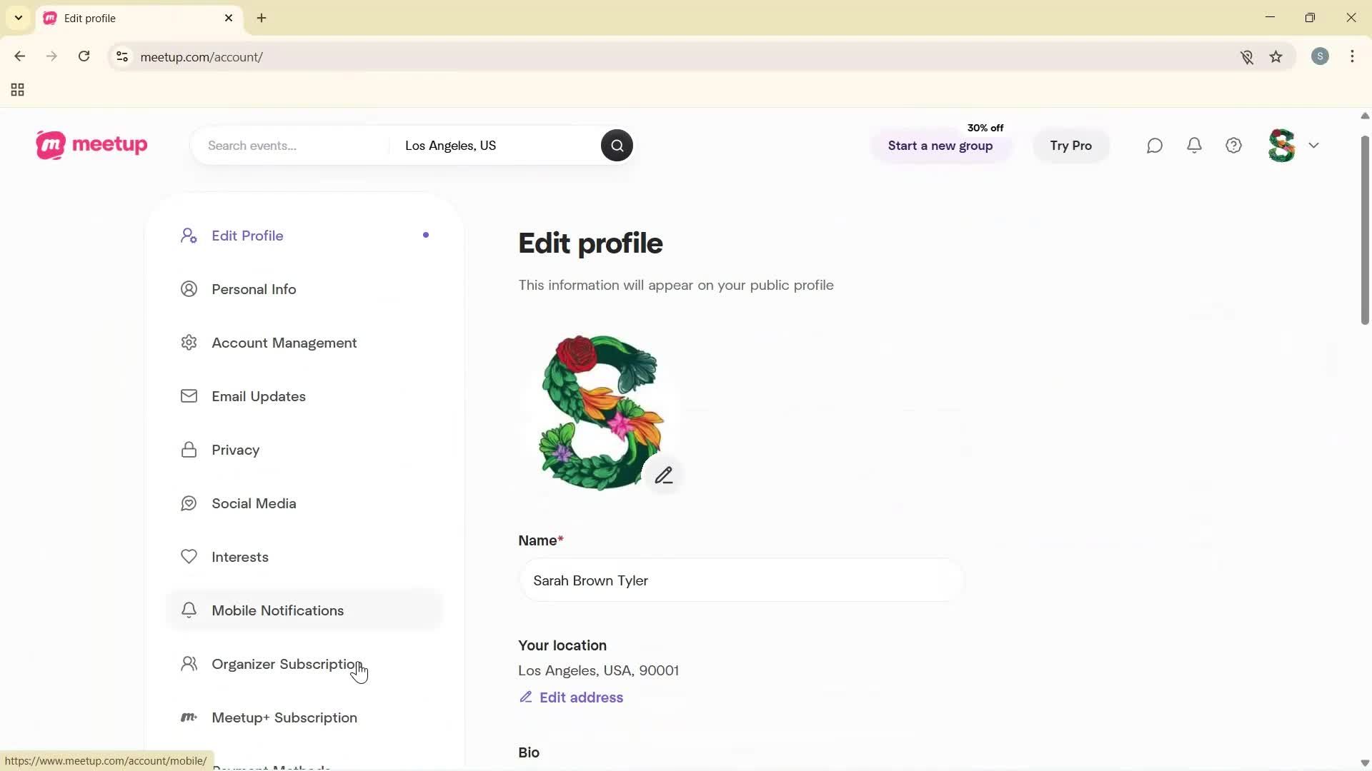 General browsing screenshot