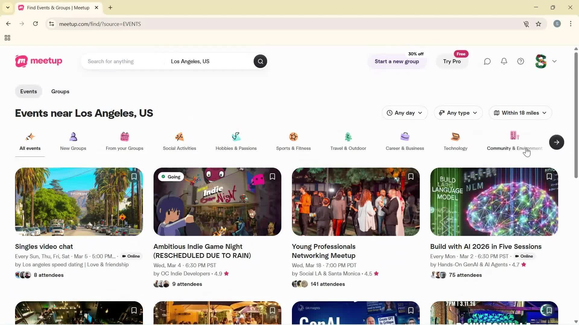 General browsing on Meetup video thumbnail